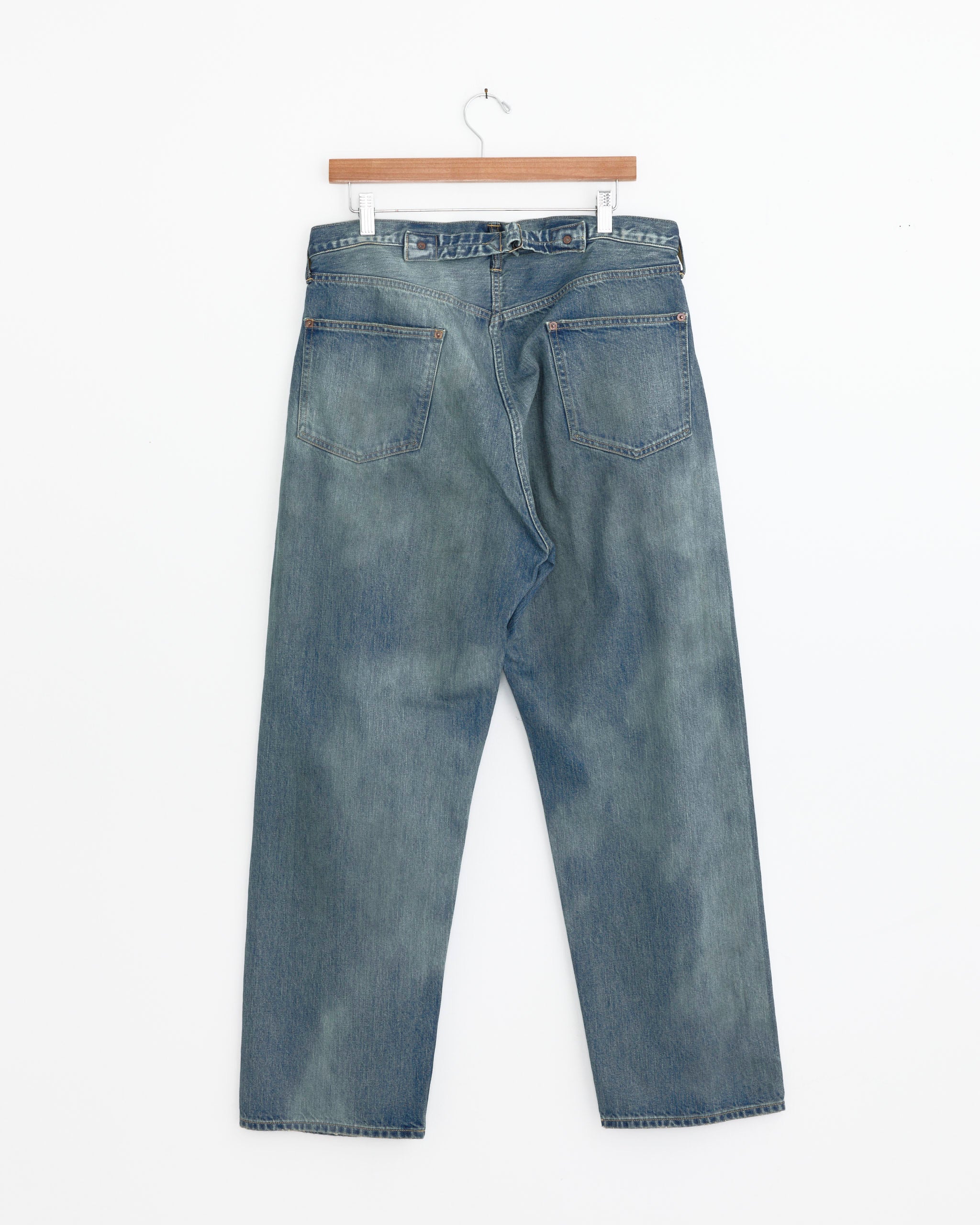 No.37 Washed Wide Denim Pant in Indigo - Image 3
