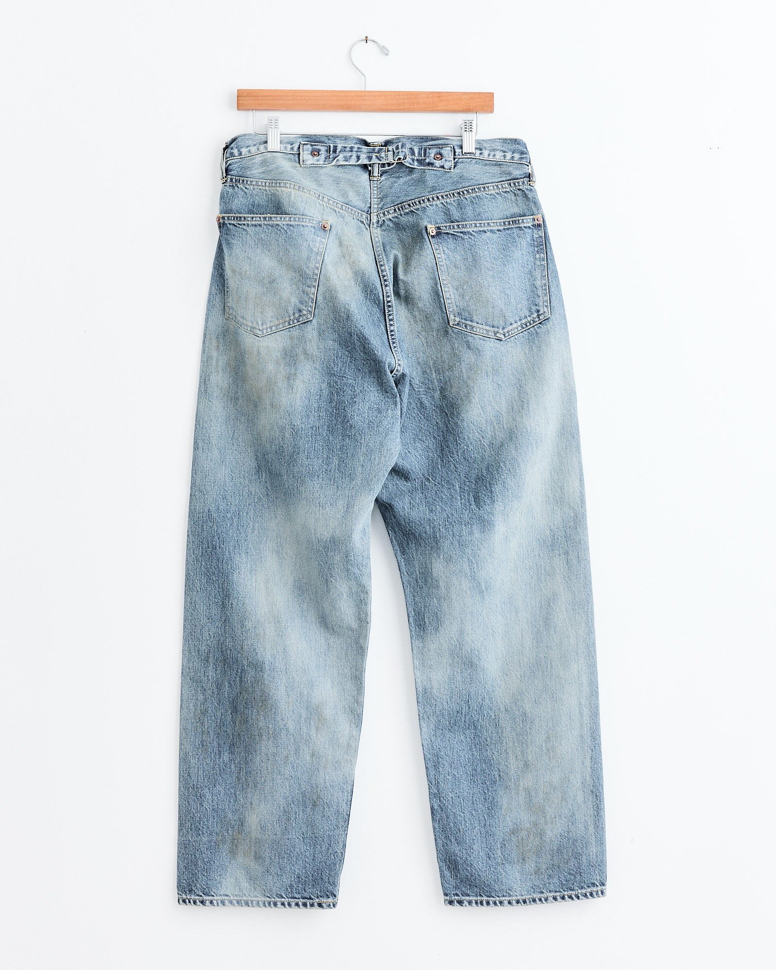 No.37 Washed Wide Denim Pant in Indigo - Image 2
