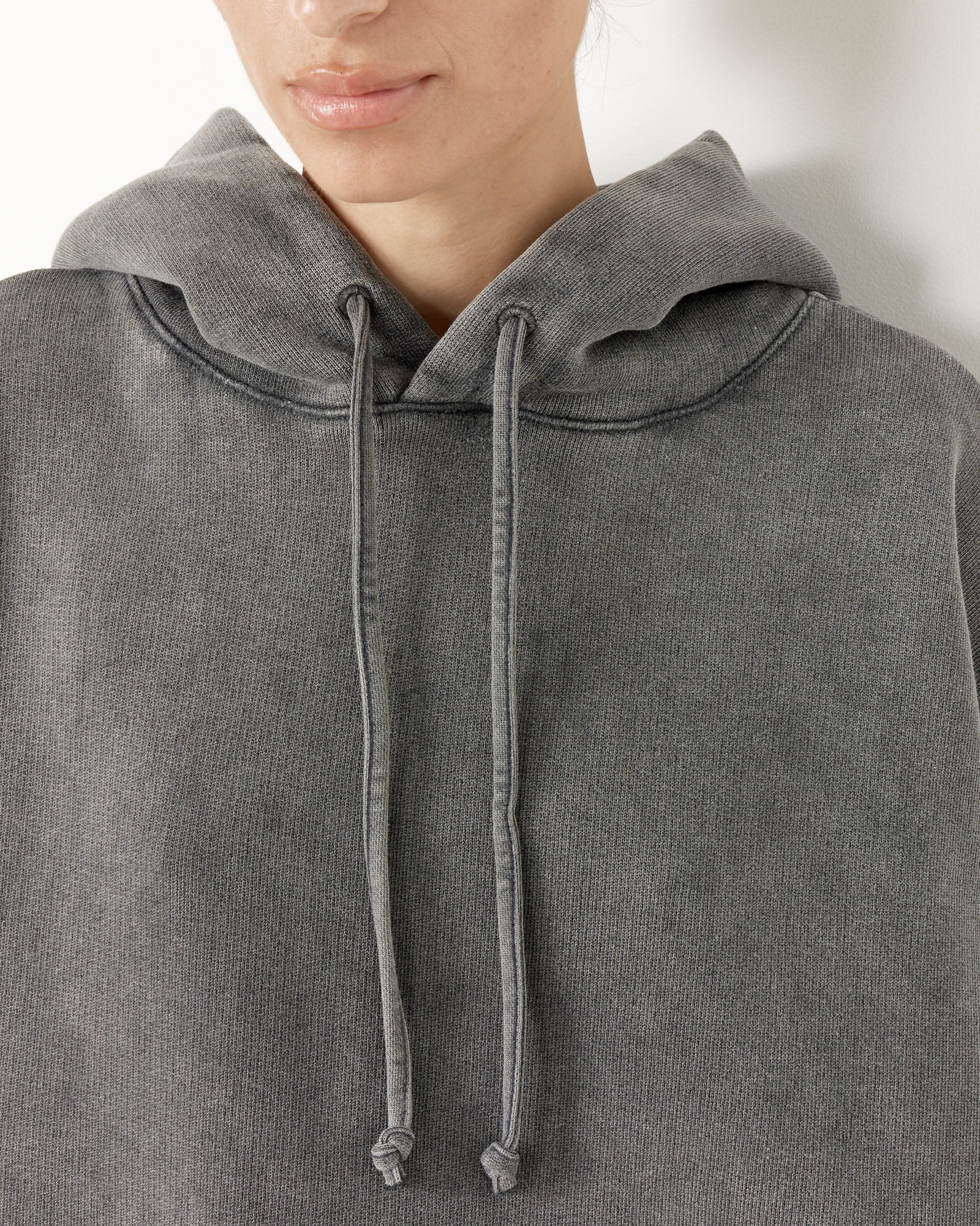 Drawstring Hoodie in Faded Black - Image 4