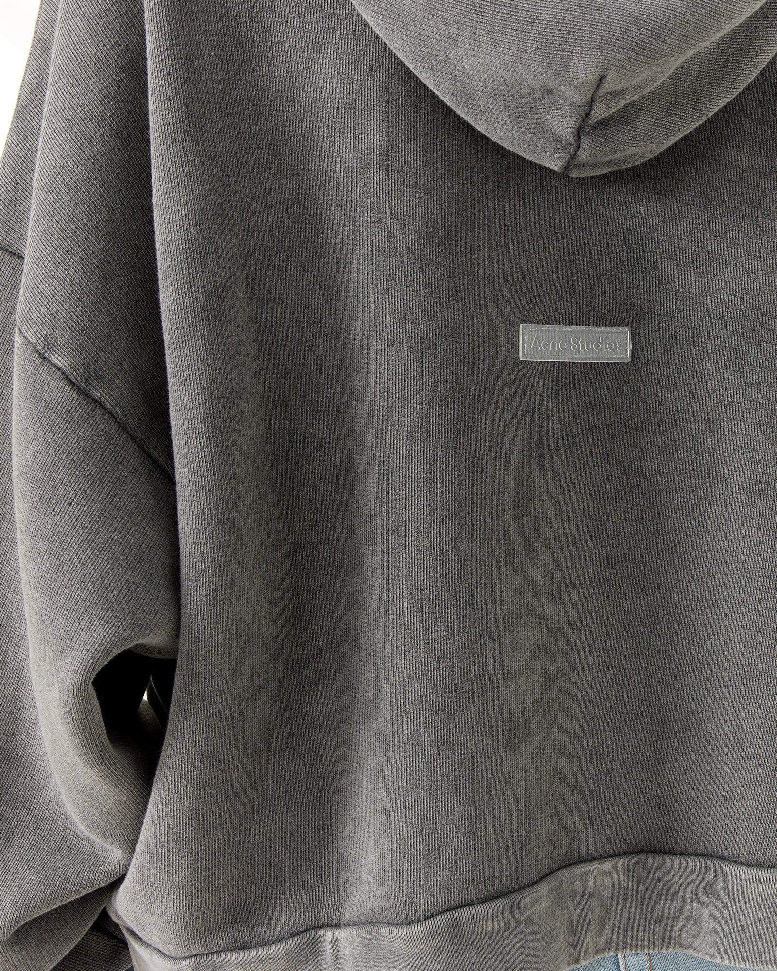 Drawstring Hoodie in Faded Black - Image 6