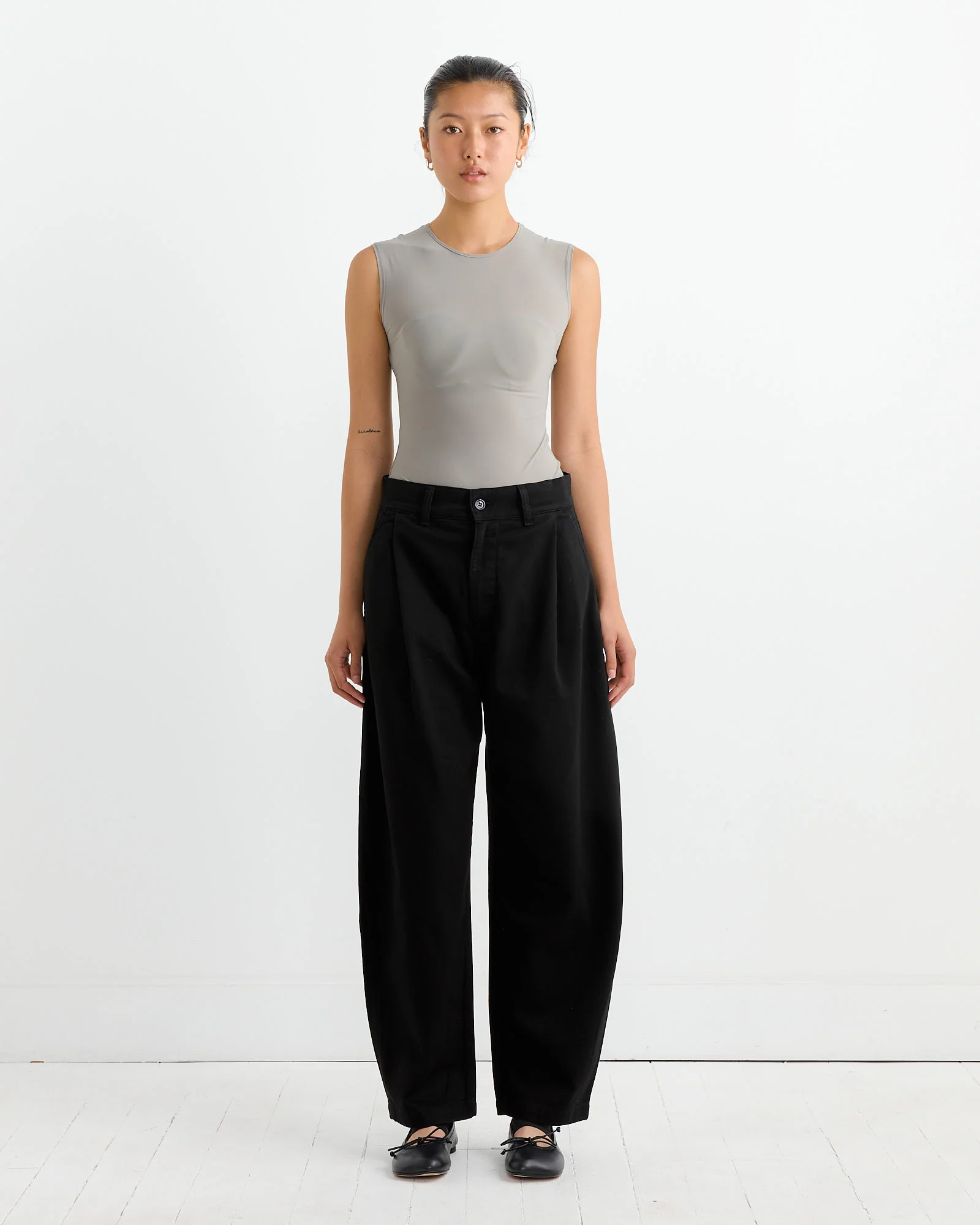 Aura Sleeveless Bodysuit in Aluminum - Image 2