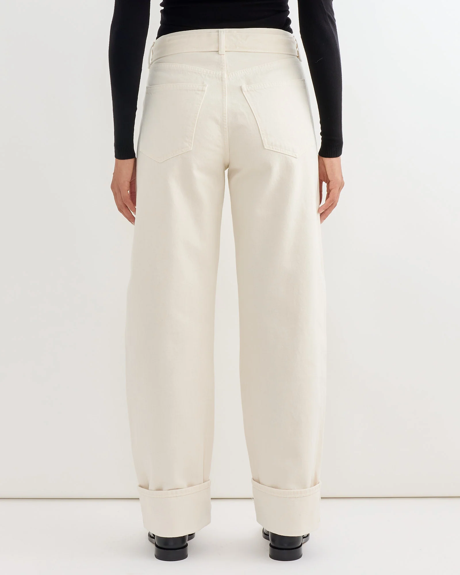 Cuffed Taper Jean in Brown Rice - Image 2