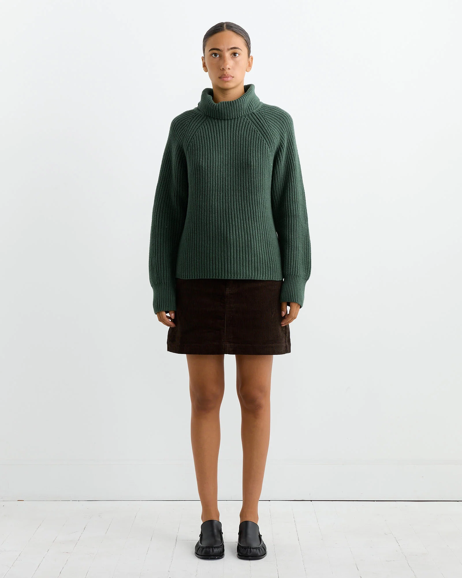 Chelsea Turtleneck in Hunter Green - Image 2