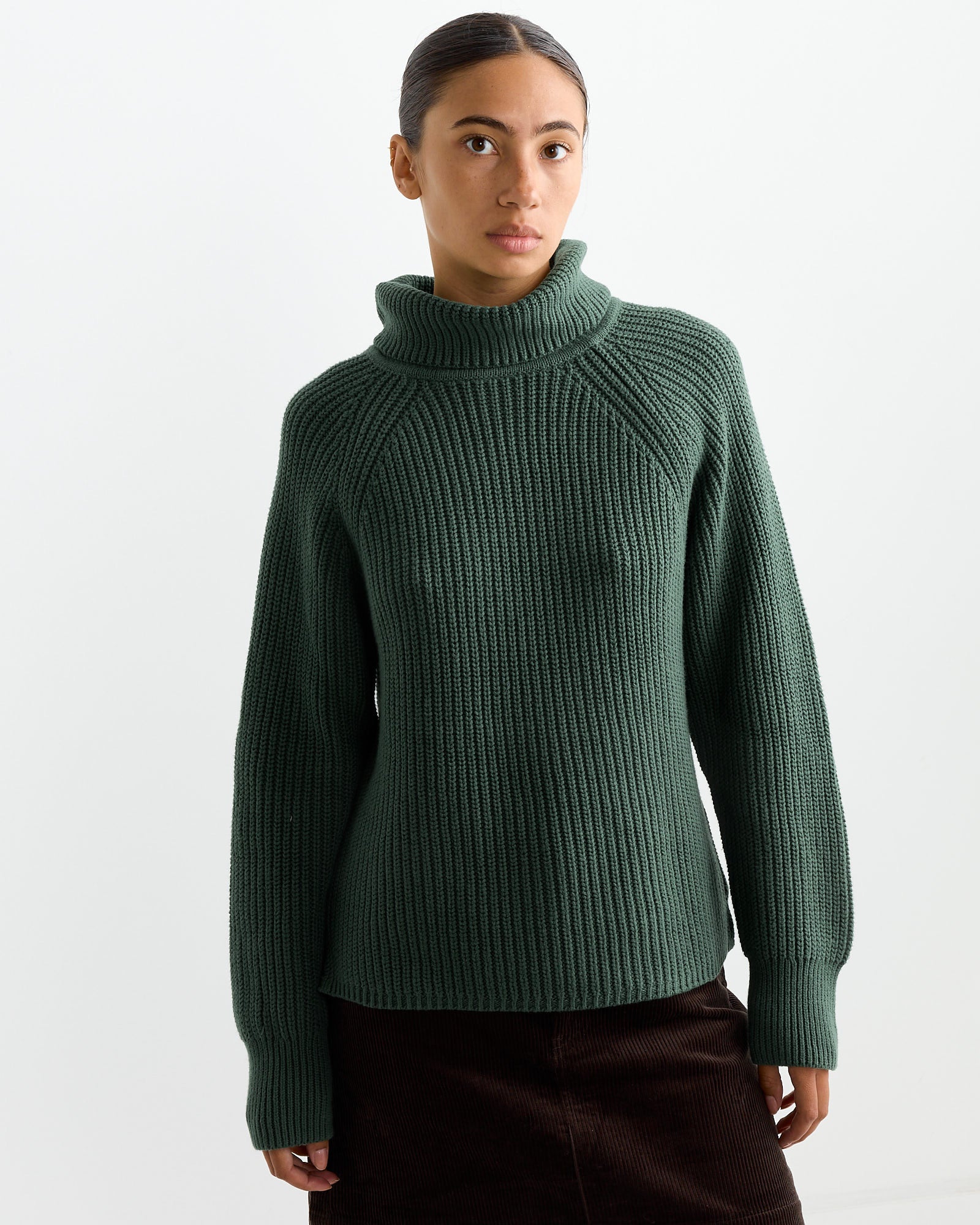 Chelsea Turtleneck in Hunter Green - Image 3