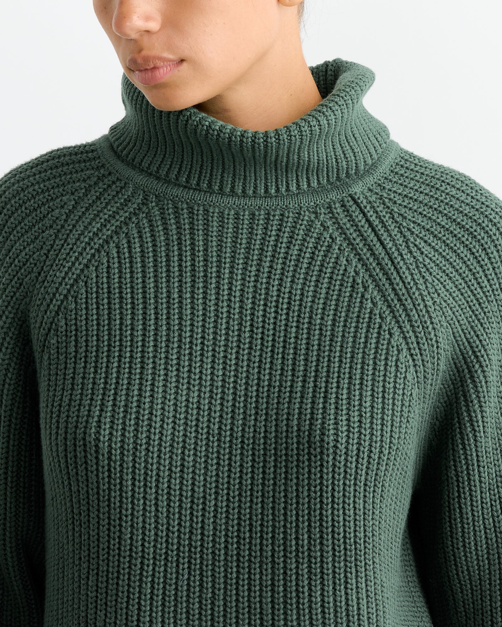 Chelsea Turtleneck in Hunter Green - Image 4