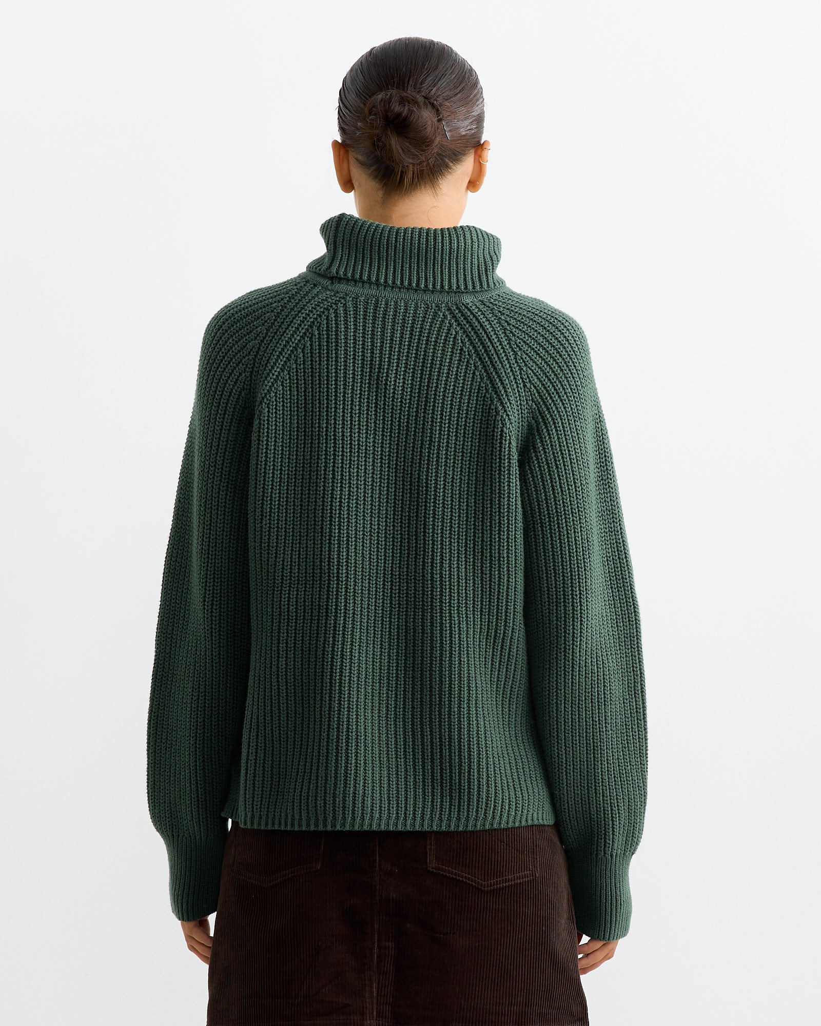 Chelsea Turtleneck in Hunter Green - Image 5