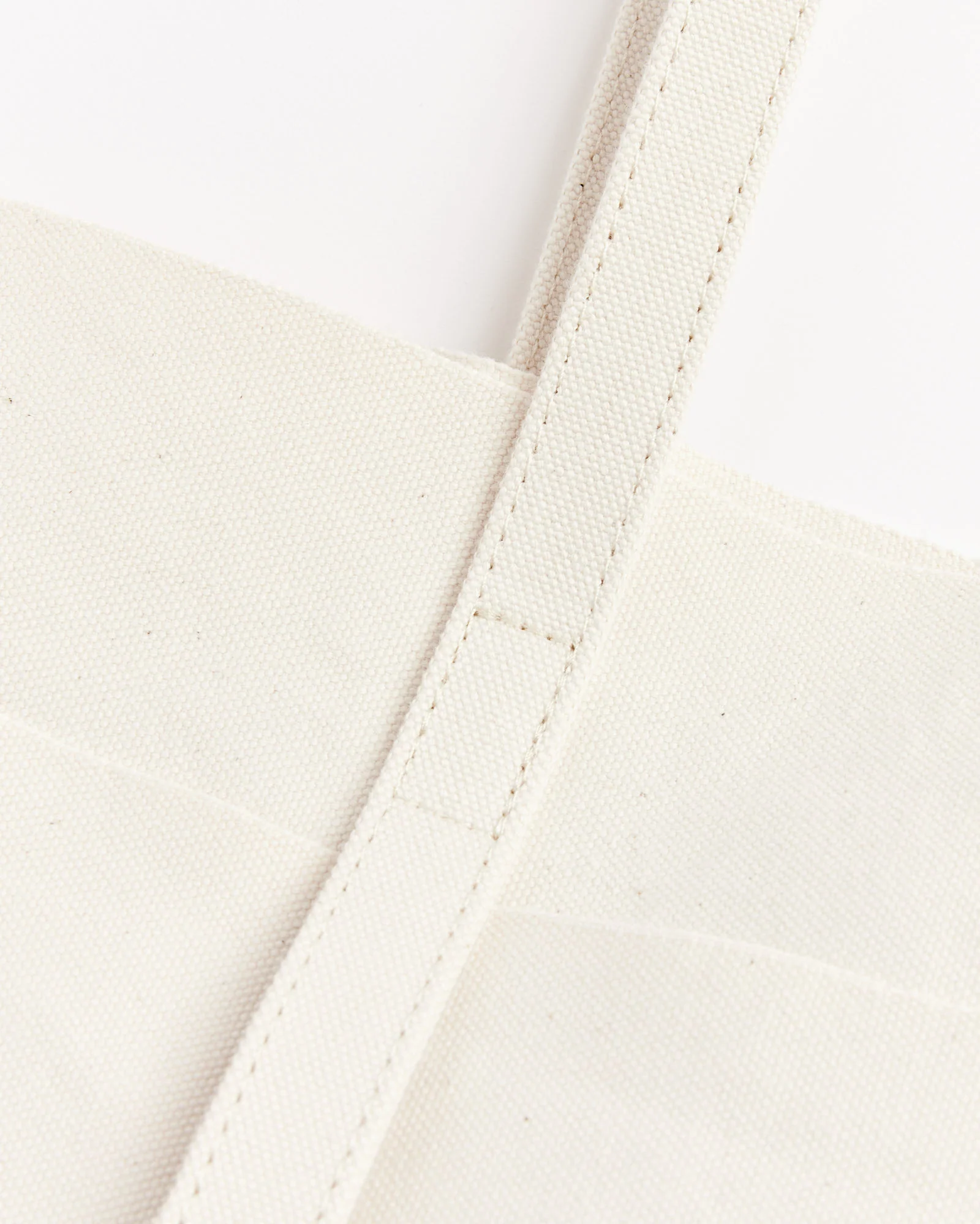 Washed Canvas 6 Pockets Tote in White Medium - Image 3