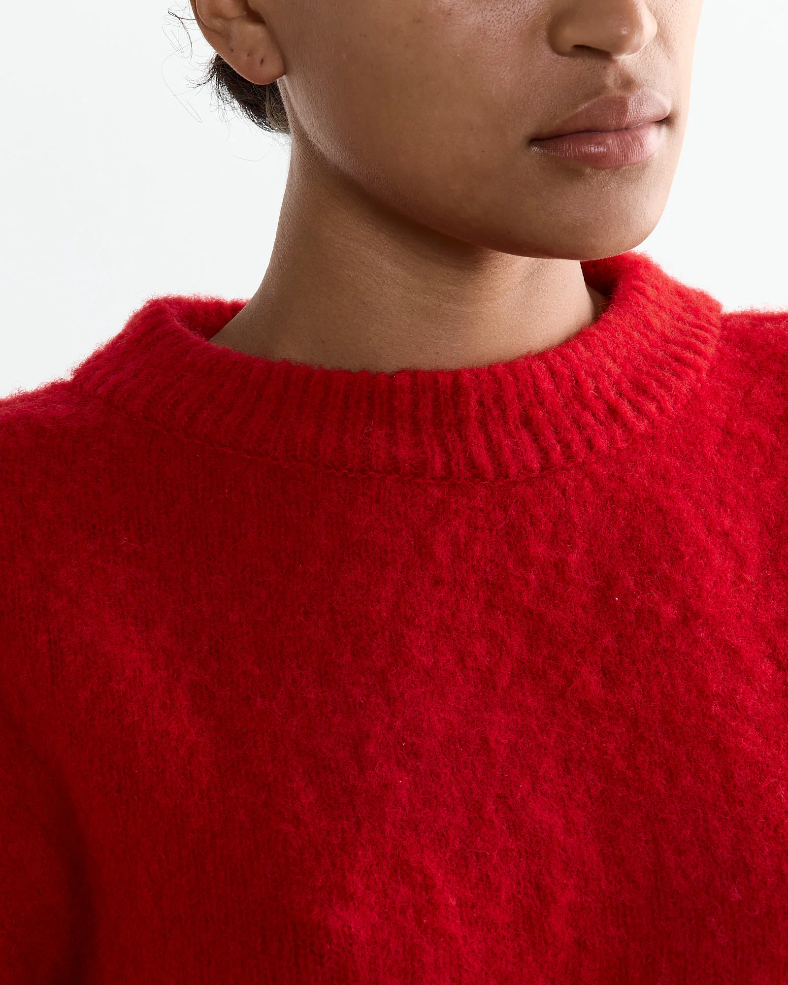 Furry Brushed Knit in Red - Image 3