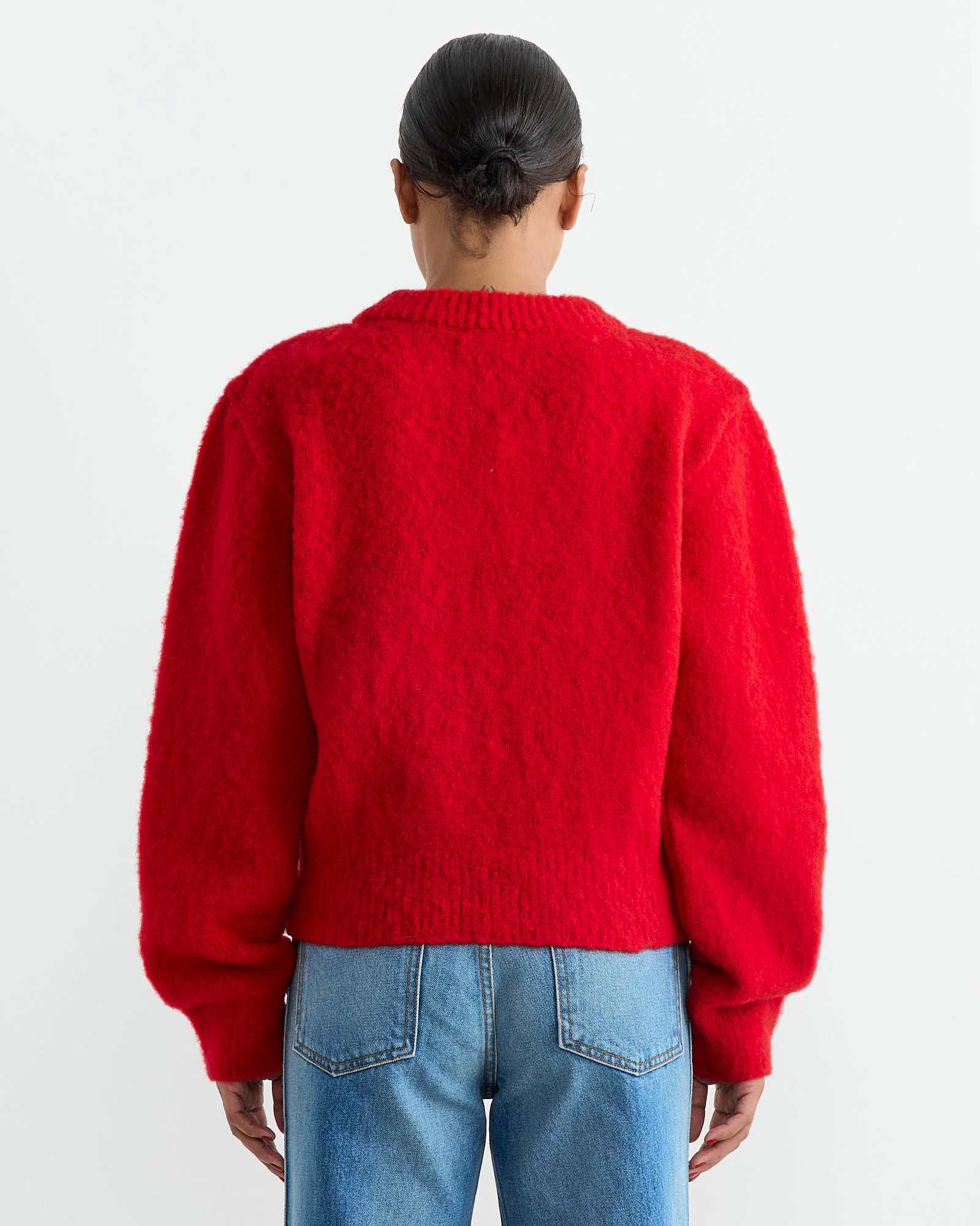 Furry Brushed Knit in Red - Image 5