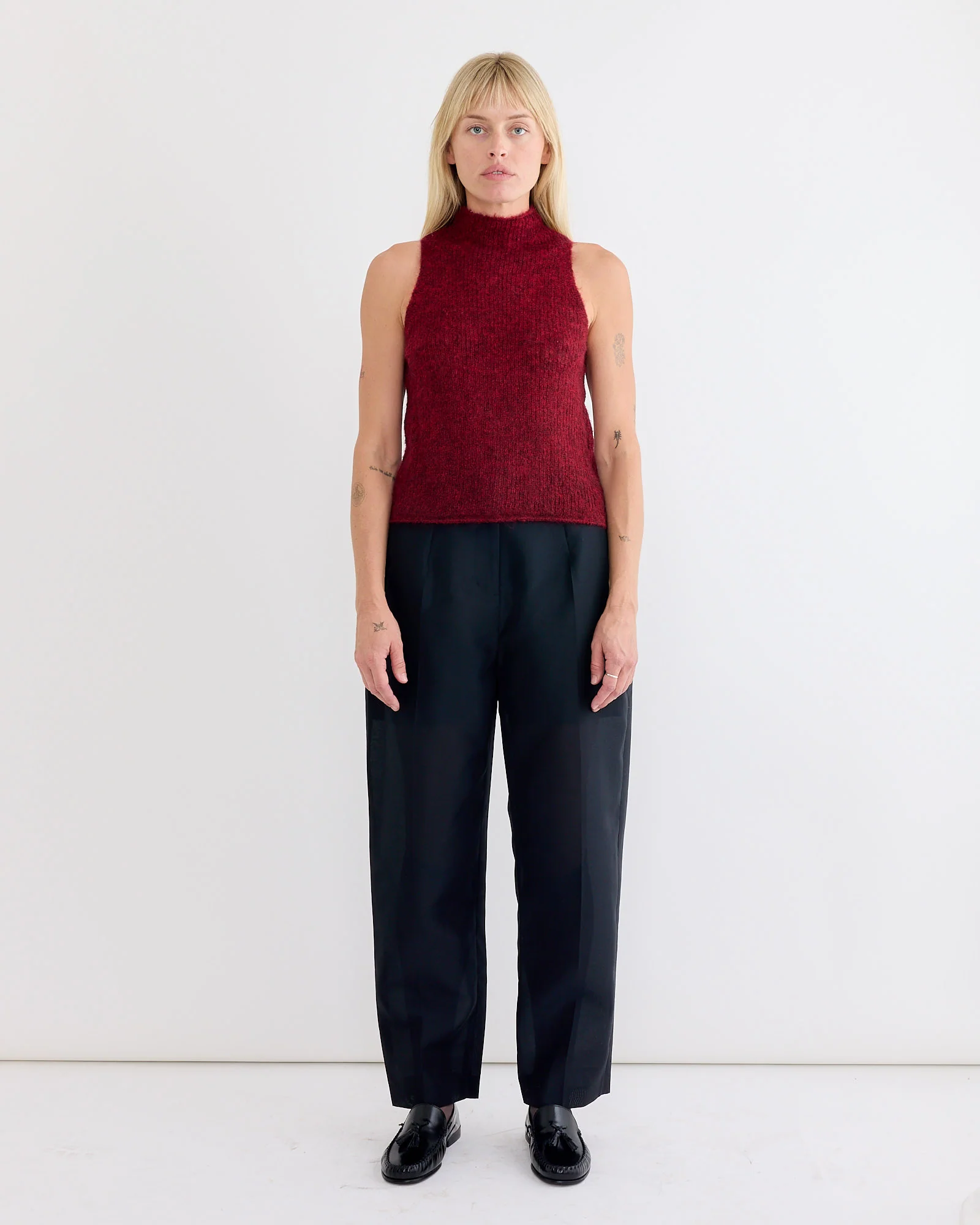 Organza Structure Pant in Black - Image 3