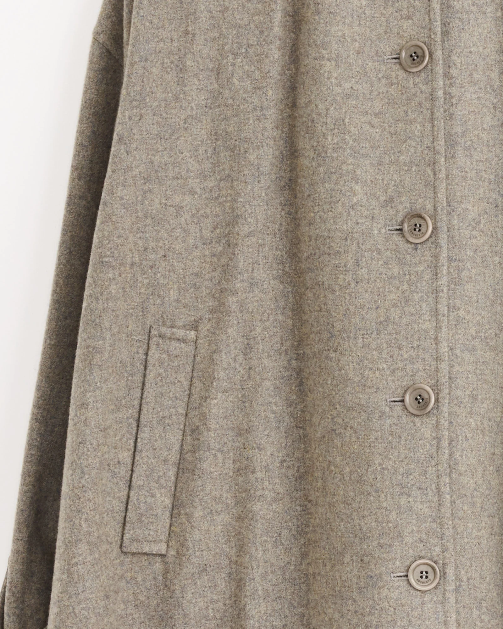 Shirring Coat in Grey Blue - Image 2