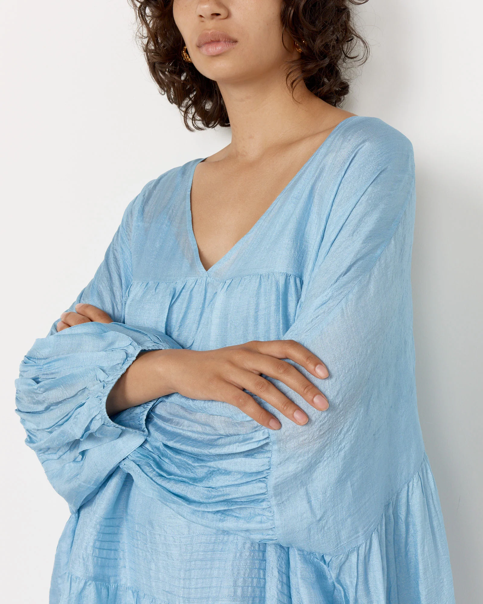 Airi Tussar Maxi Dress in Summer Storm - Image 3