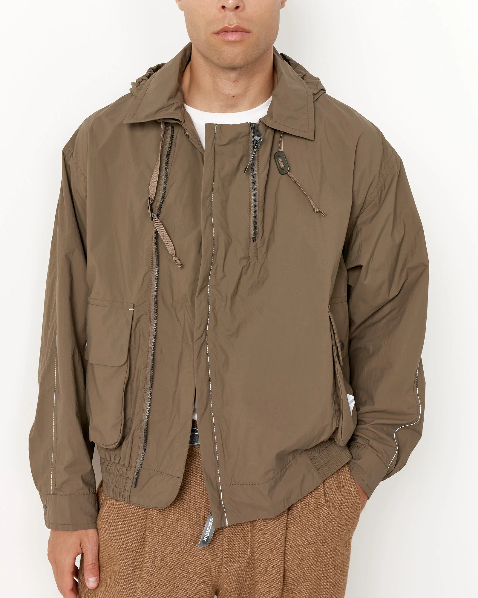Water Repellent Light Jacket in Khaki - Image 3