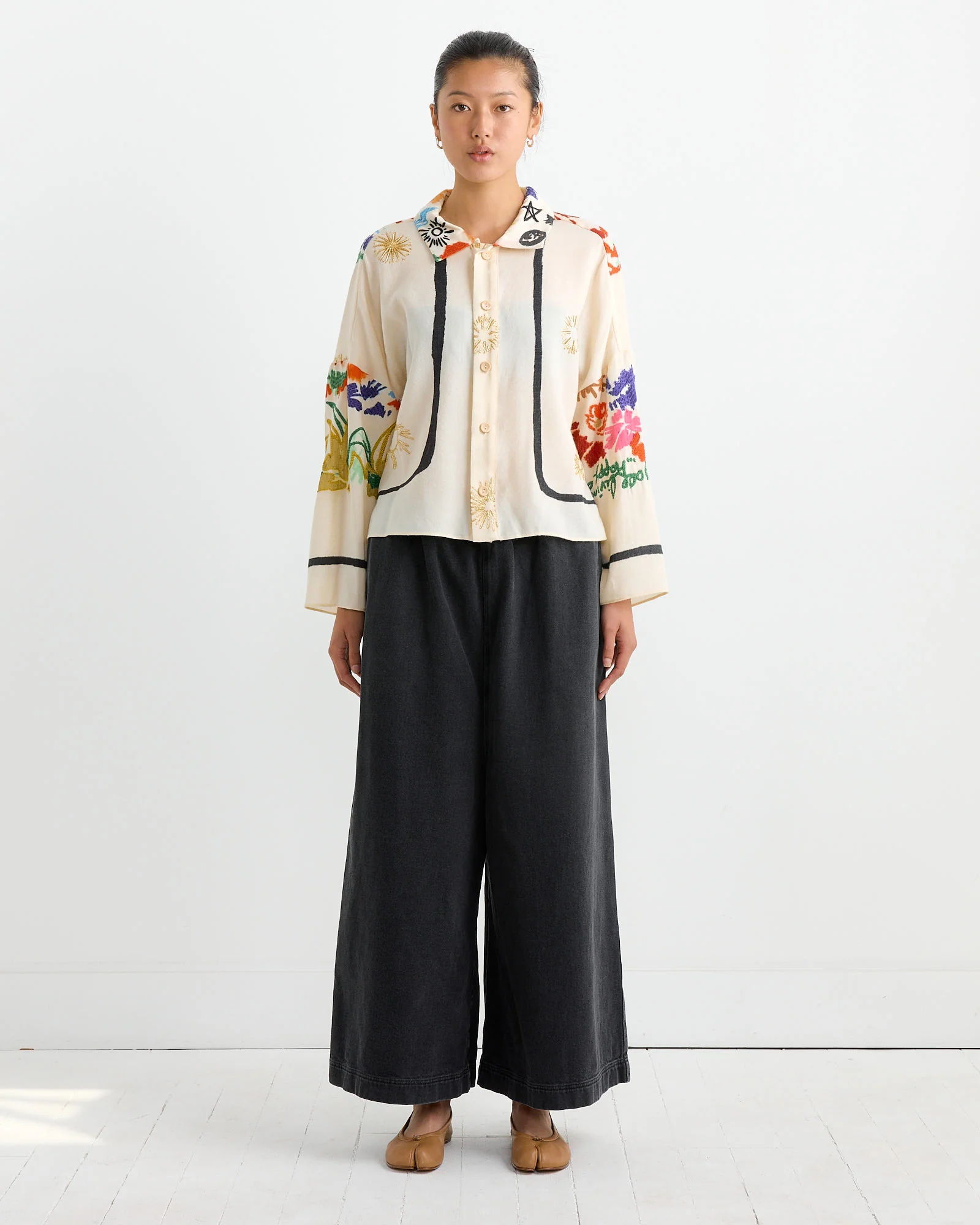 Woolshirt in Hand Embroidered - Image 5