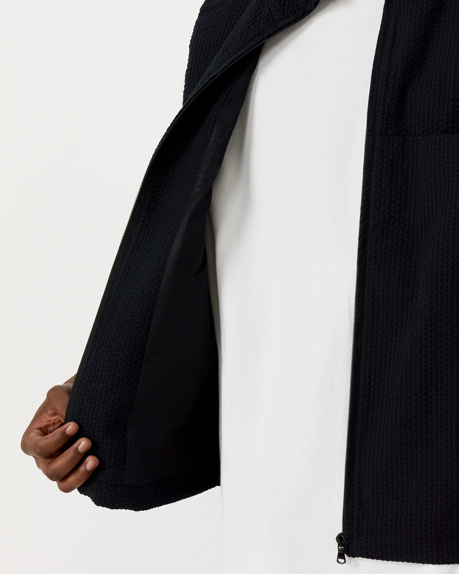 Full Zip Track Vest in Black - Image 6