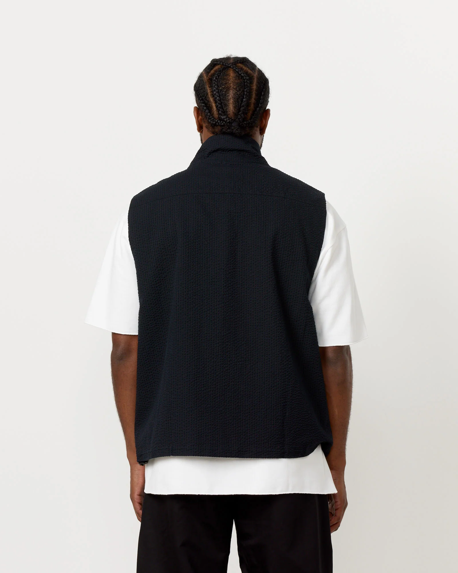 Full Zip Track Vest in Black - Image 7