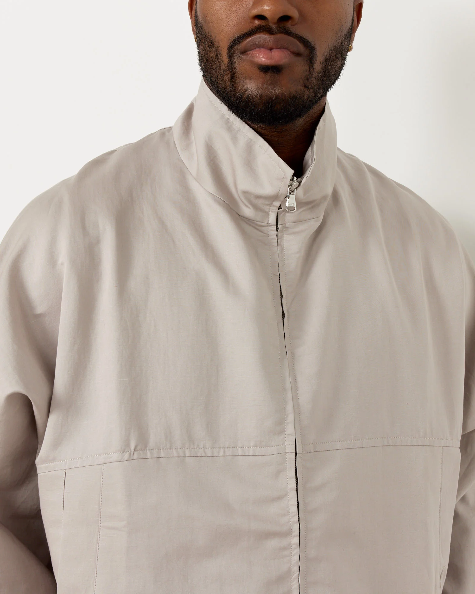 Opale Zip Jacket in Stone - Image 4