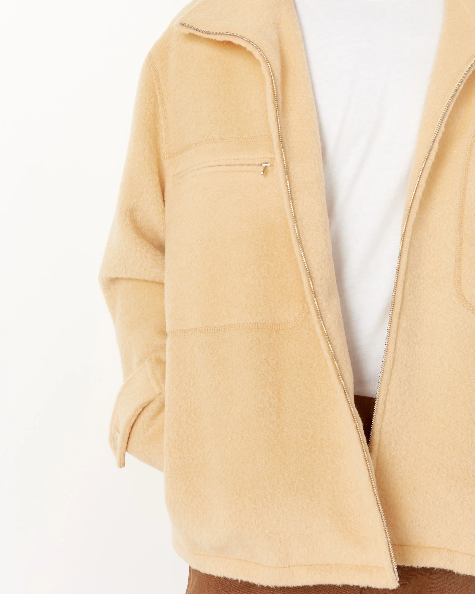 Brushed Mohair Jacquard Zip Blouson - Image 11