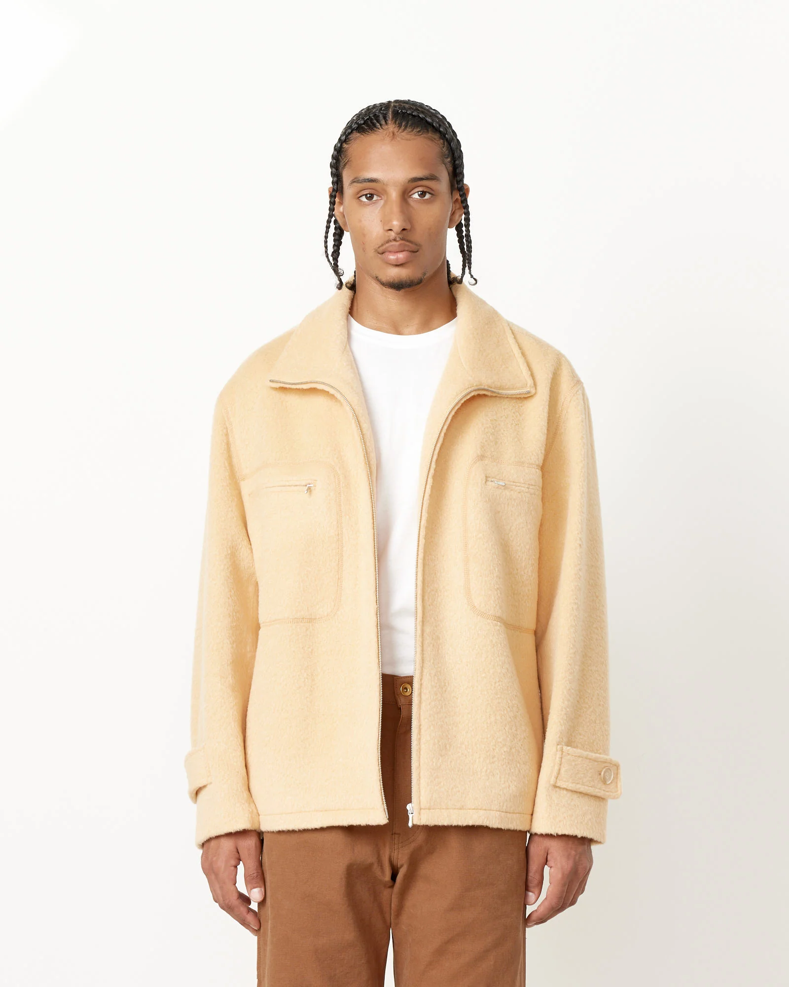 Brushed Mohair Jacquard Zip Blouson - Image 6