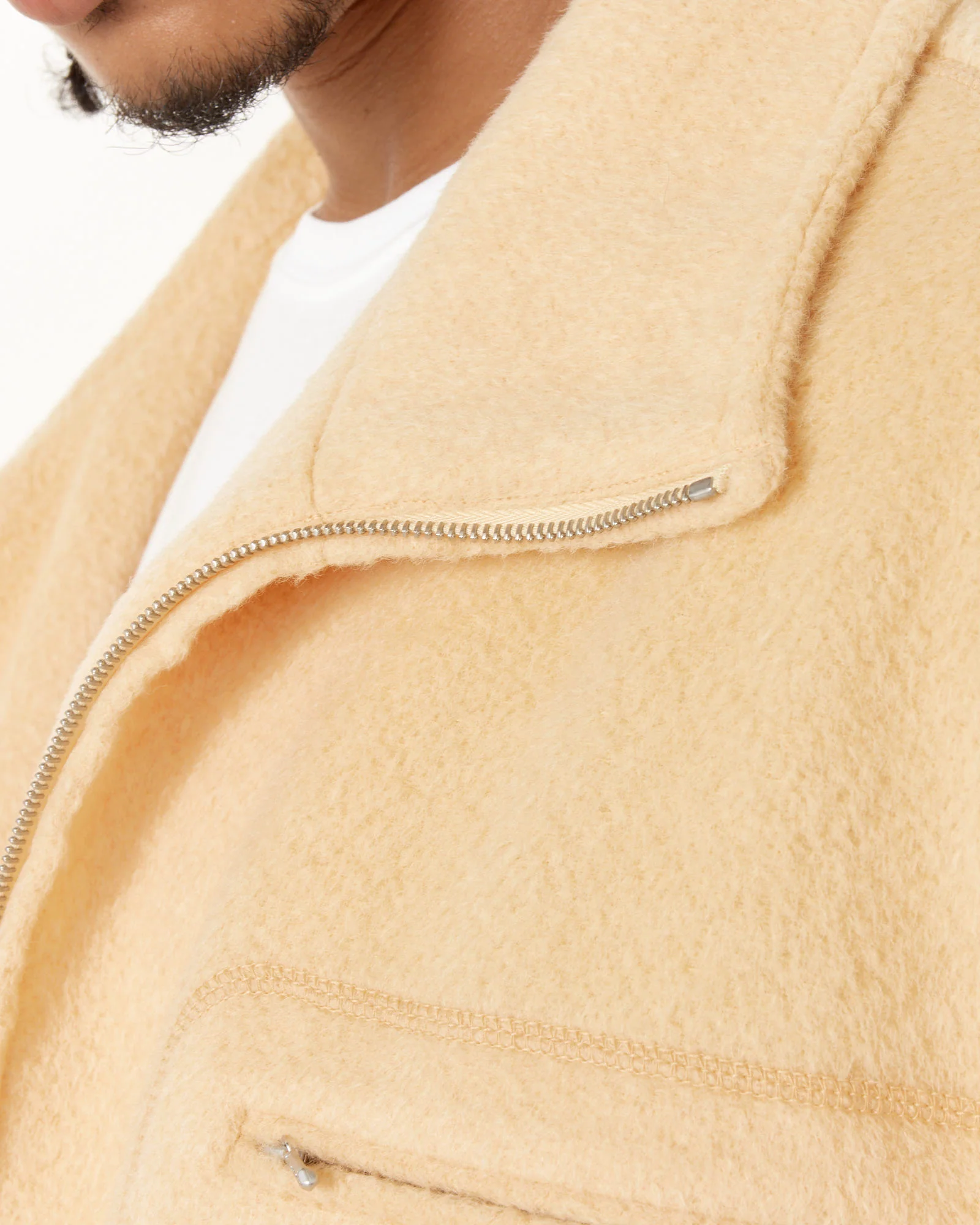 Brushed Mohair Jacquard Zip Blouson - Image 9
