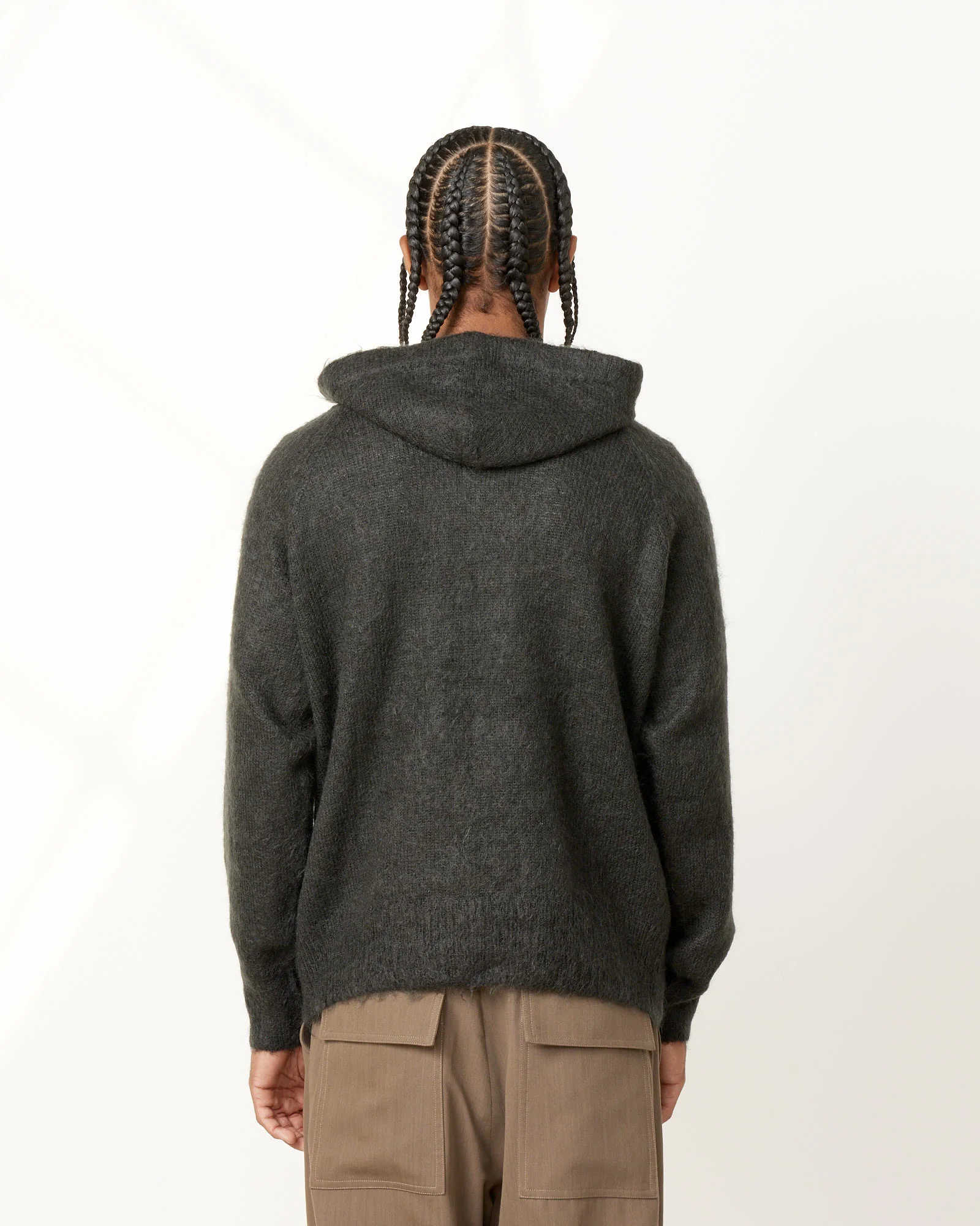 Brushed Mohair Knit Hoodie - Image 11