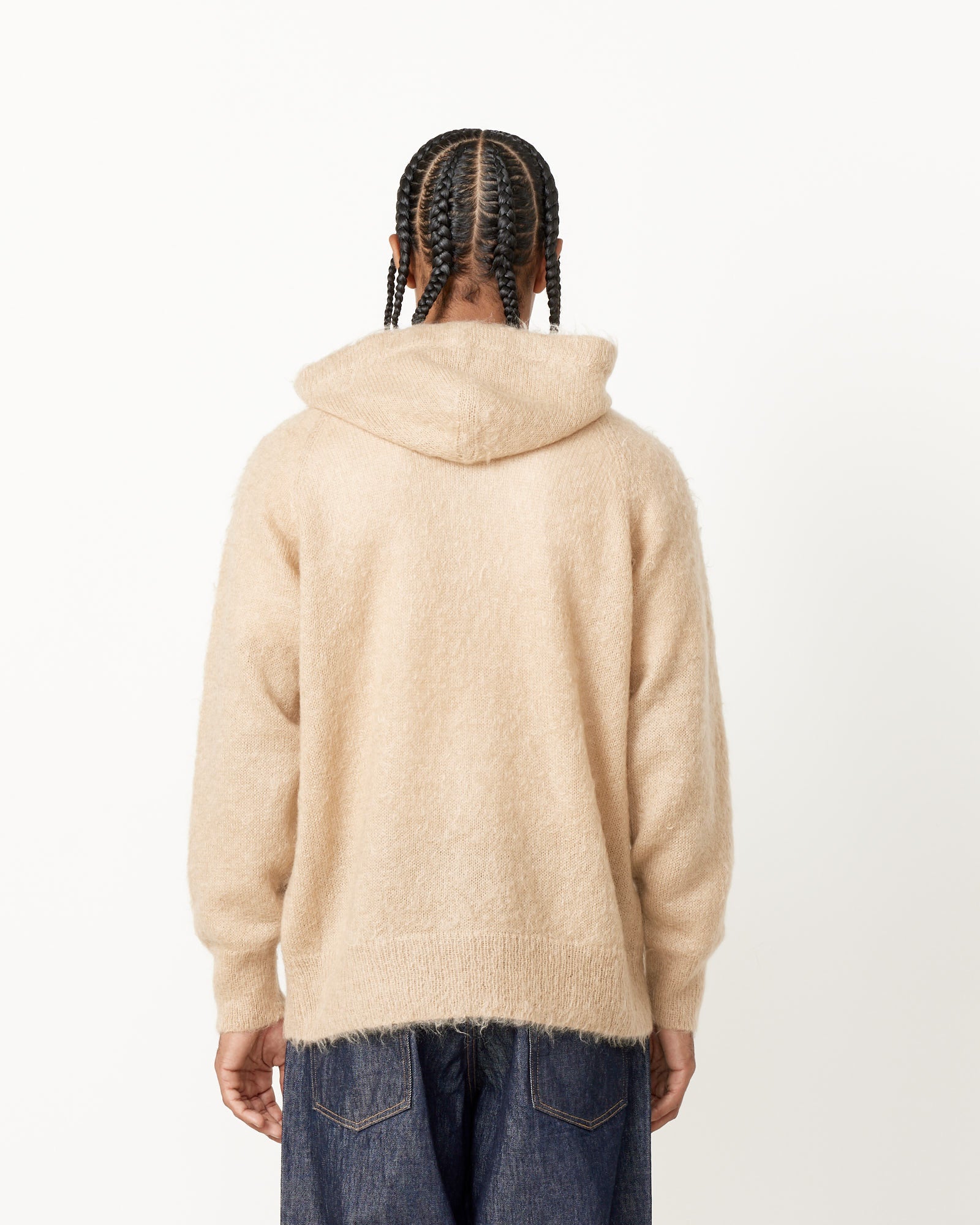 Brushed Mohair Knit Hoodie - Image 6