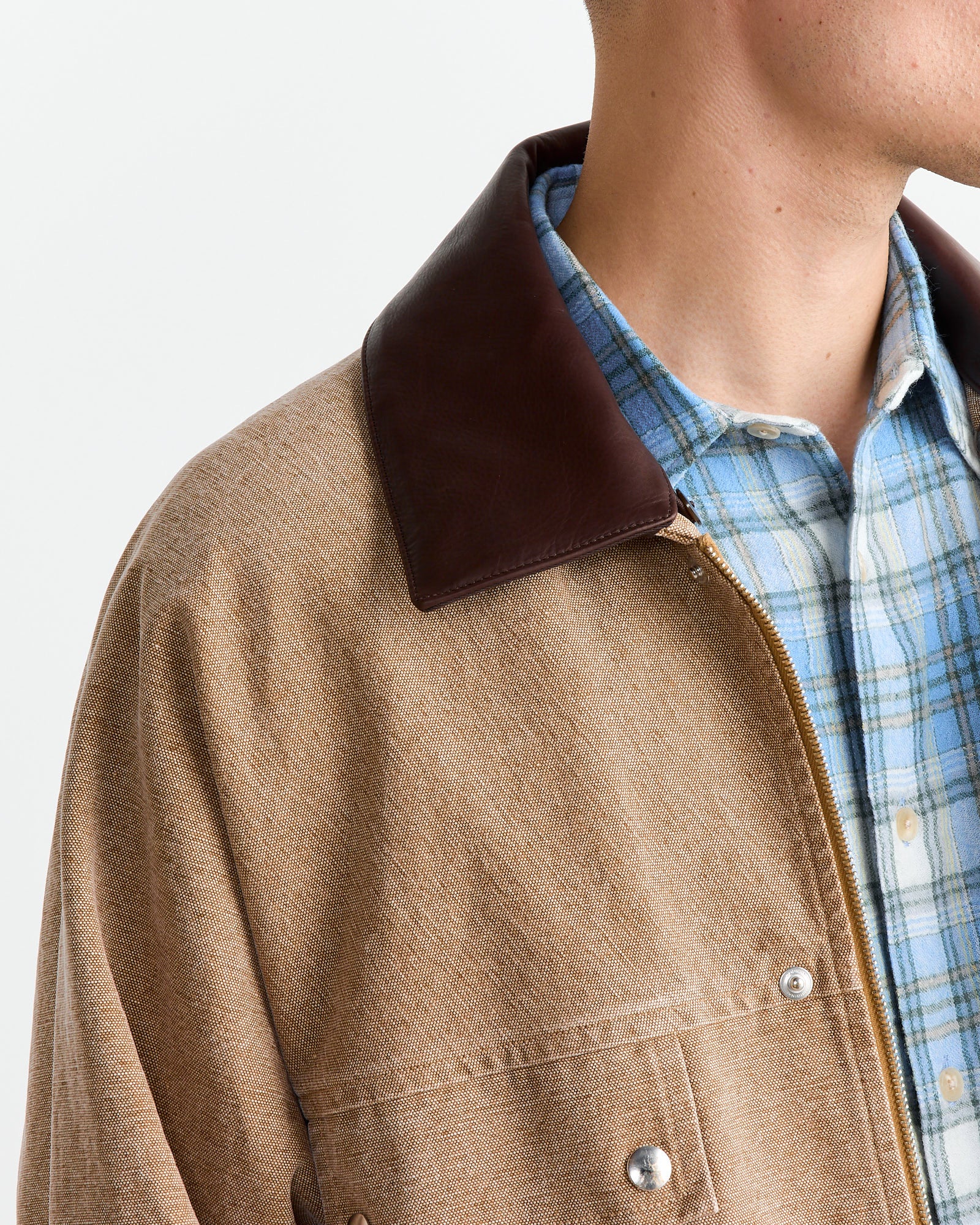 Canvas Hunting Blouson in Light Brown - Image 4