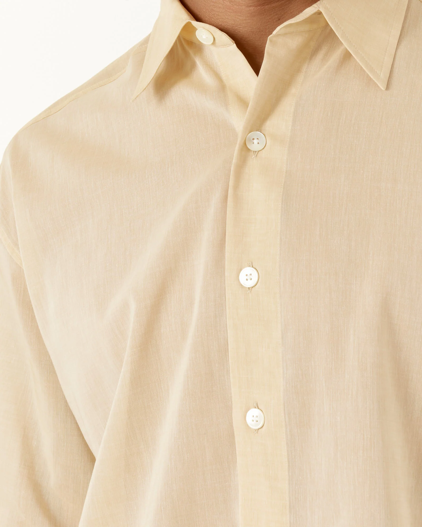 Finx Organdy Shirt in Light Yellow - Image 4