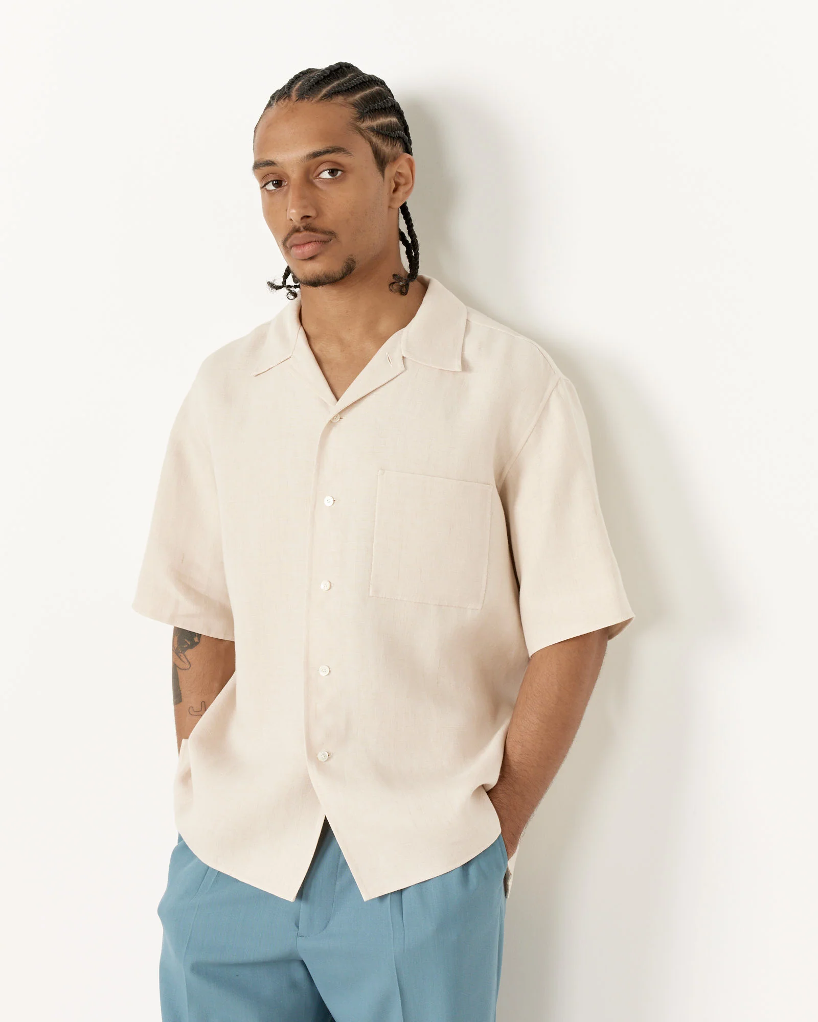 Hand Sewn Shirt in Ivory - Image 2