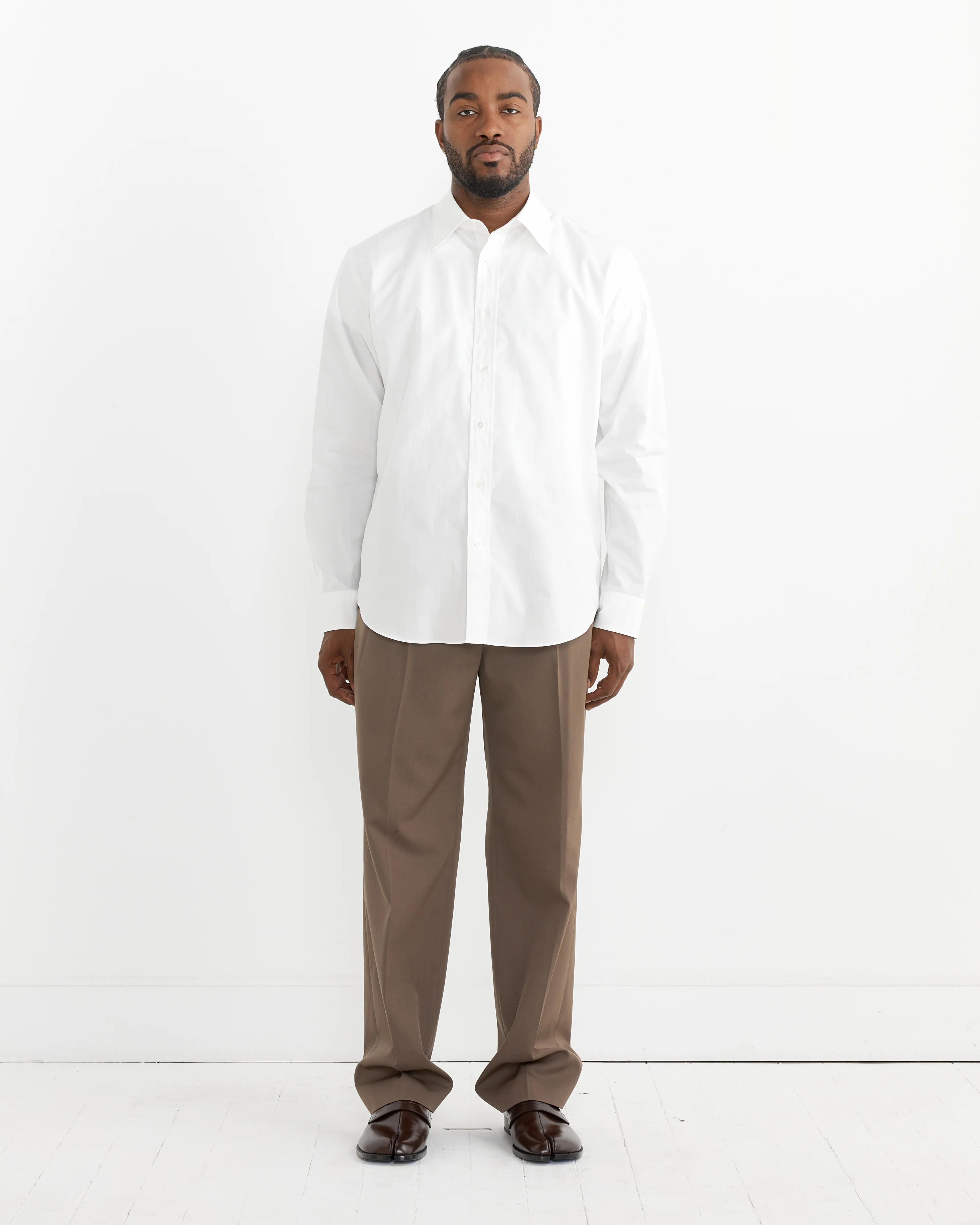 High Count Fine Ox Shirt in White - Image 2