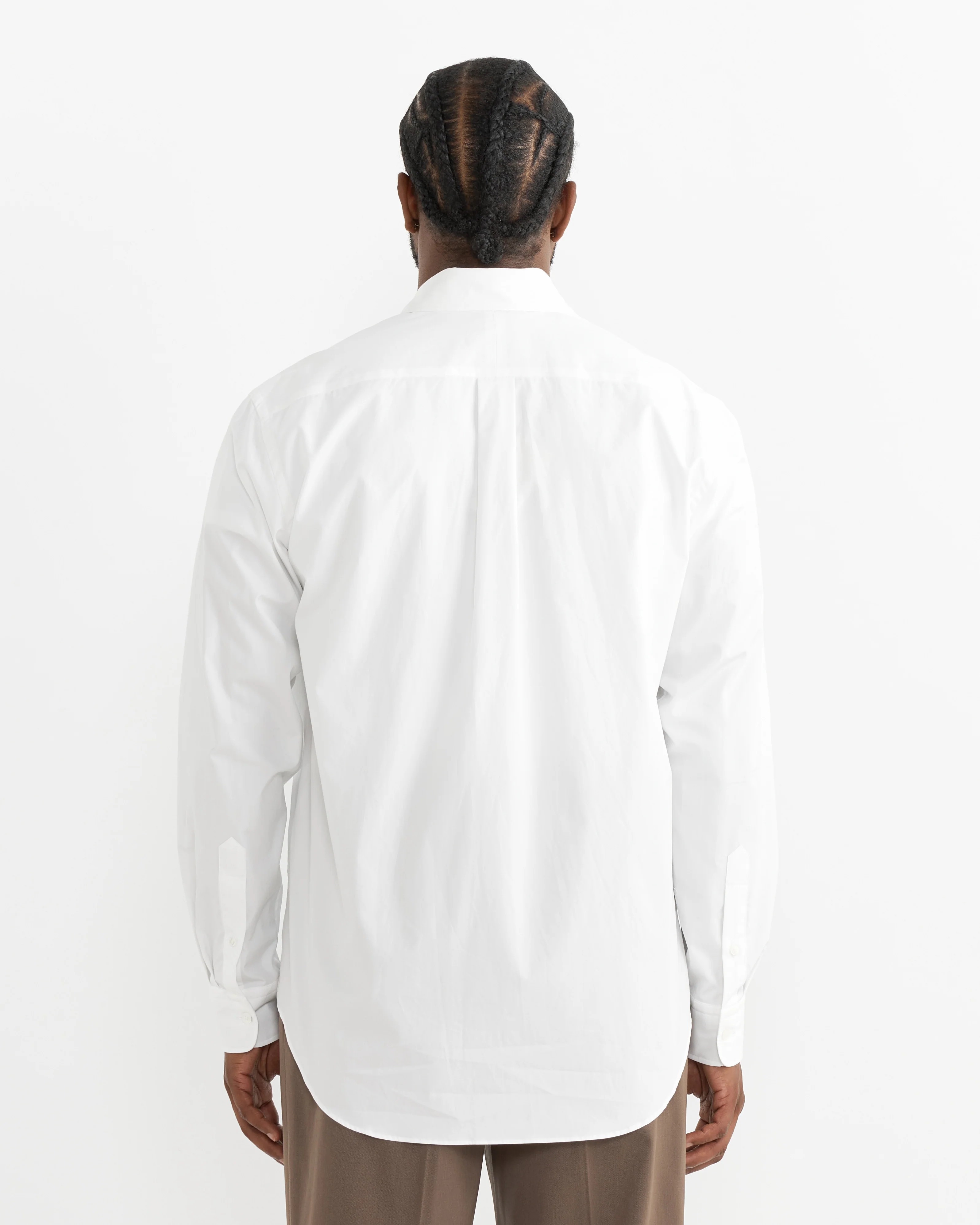 High Count Fine Ox Shirt in White - Image 4