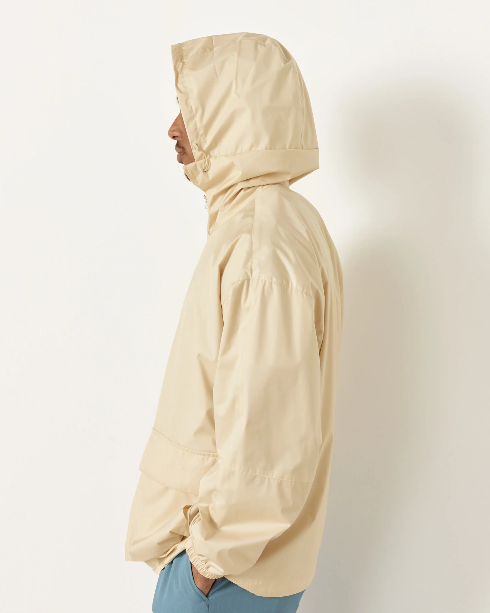 Laminate Zip Blouson in Light Beige - Image 2