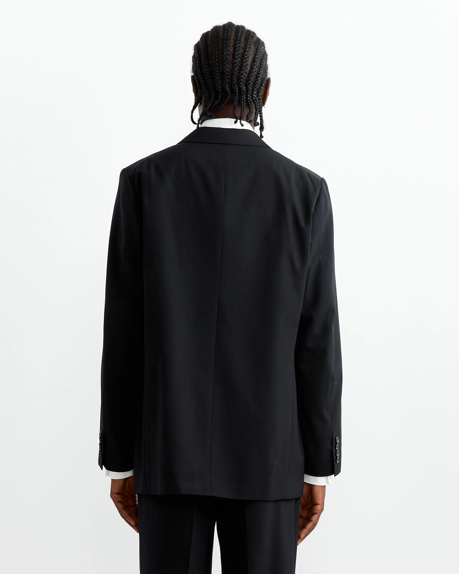Light Wool Gabardine Jacket in Top Black - Image 4