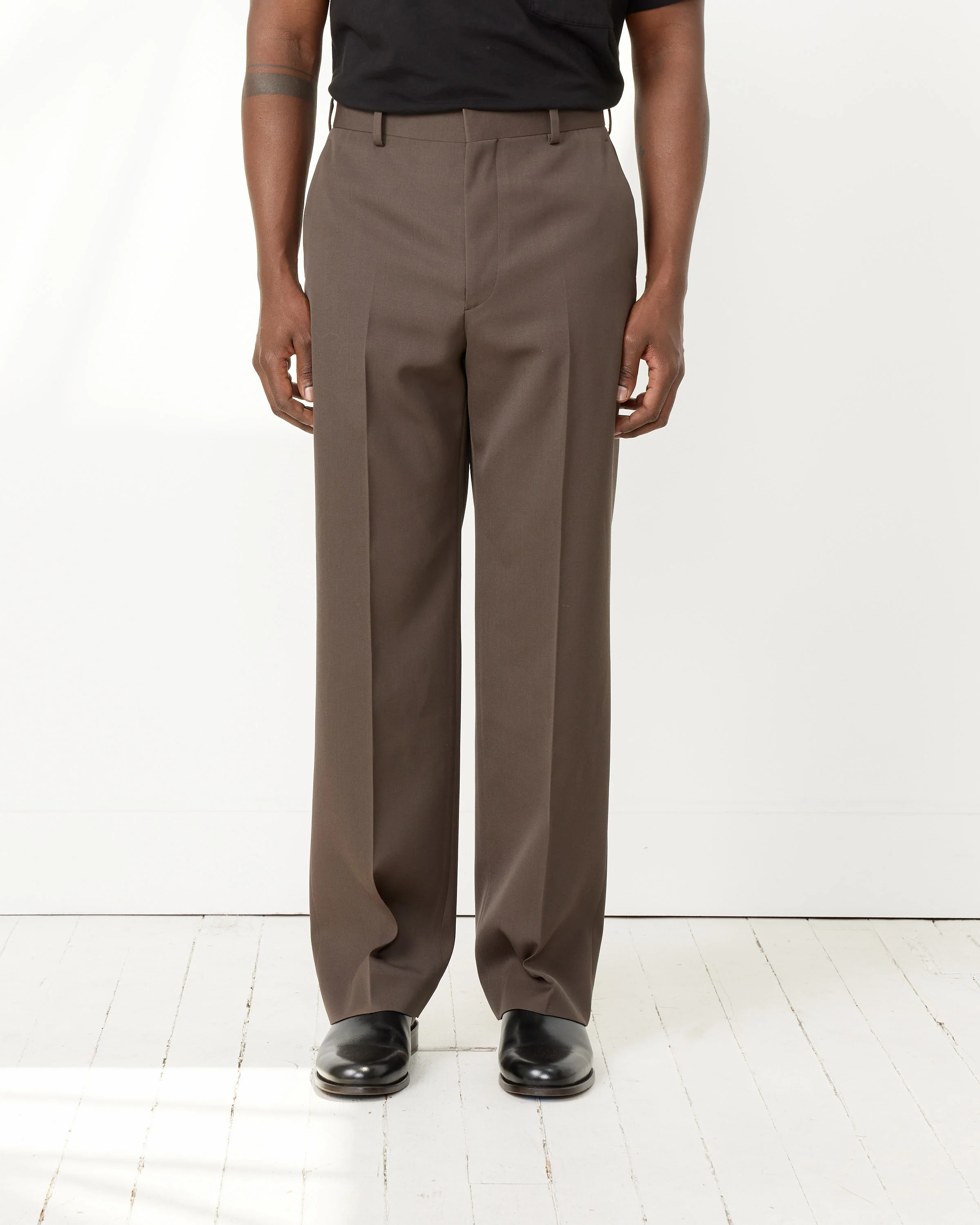 Light Wool Gabardine Slacks
