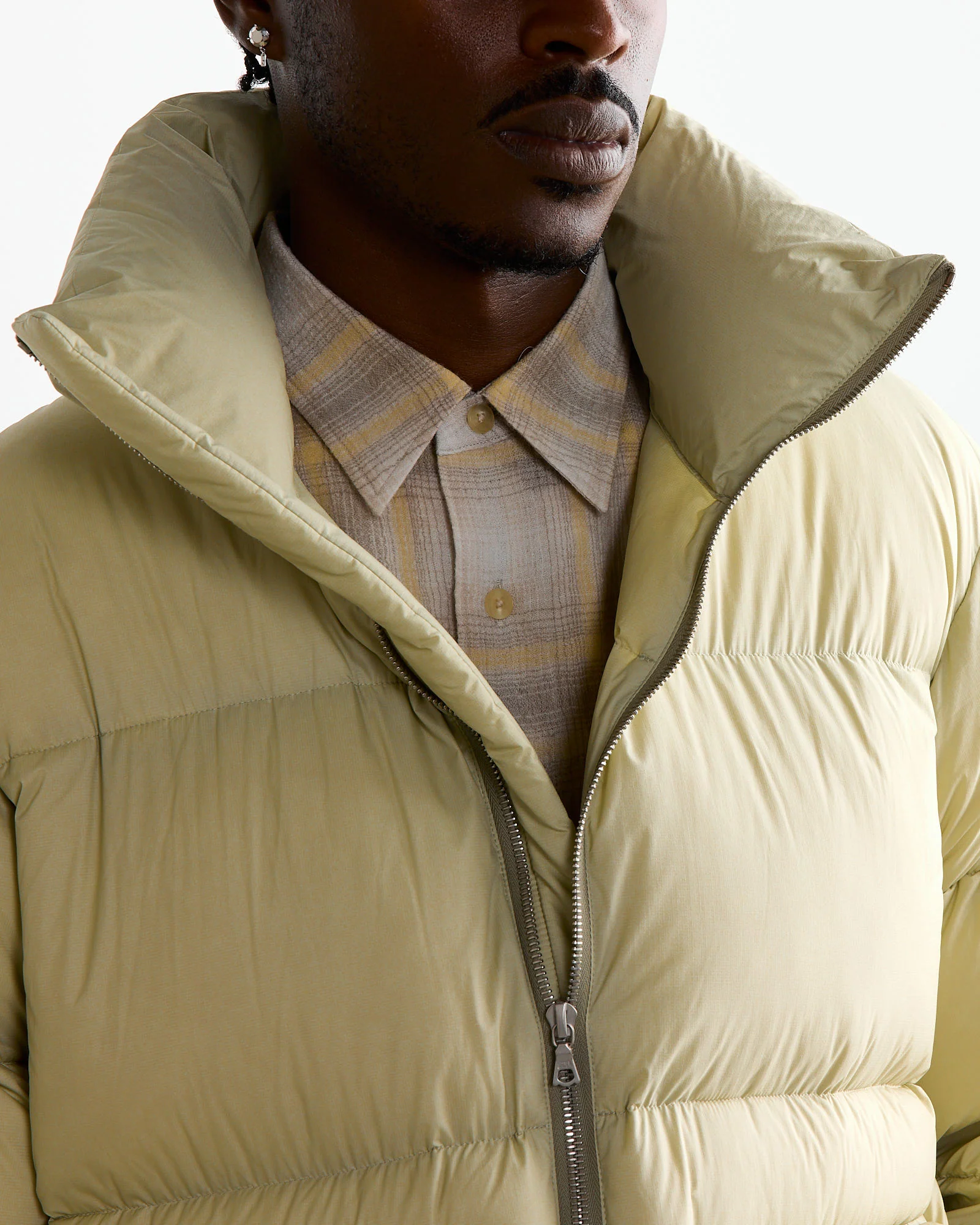 Nylon Ripstop Down Blouson in Light Khaki - Image 4