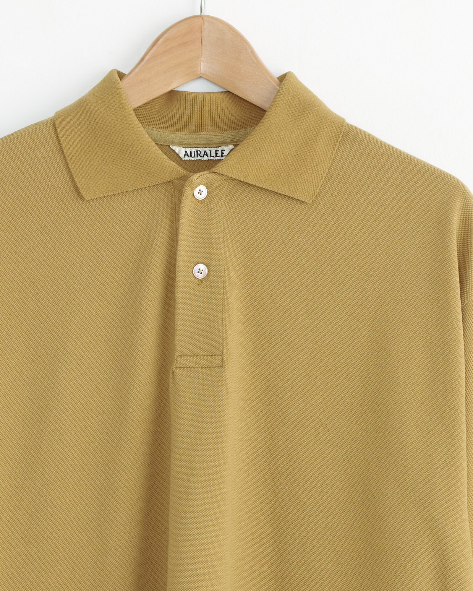 Pima Cotton Heavy Pique Polo in Khaki Beige - Image 2