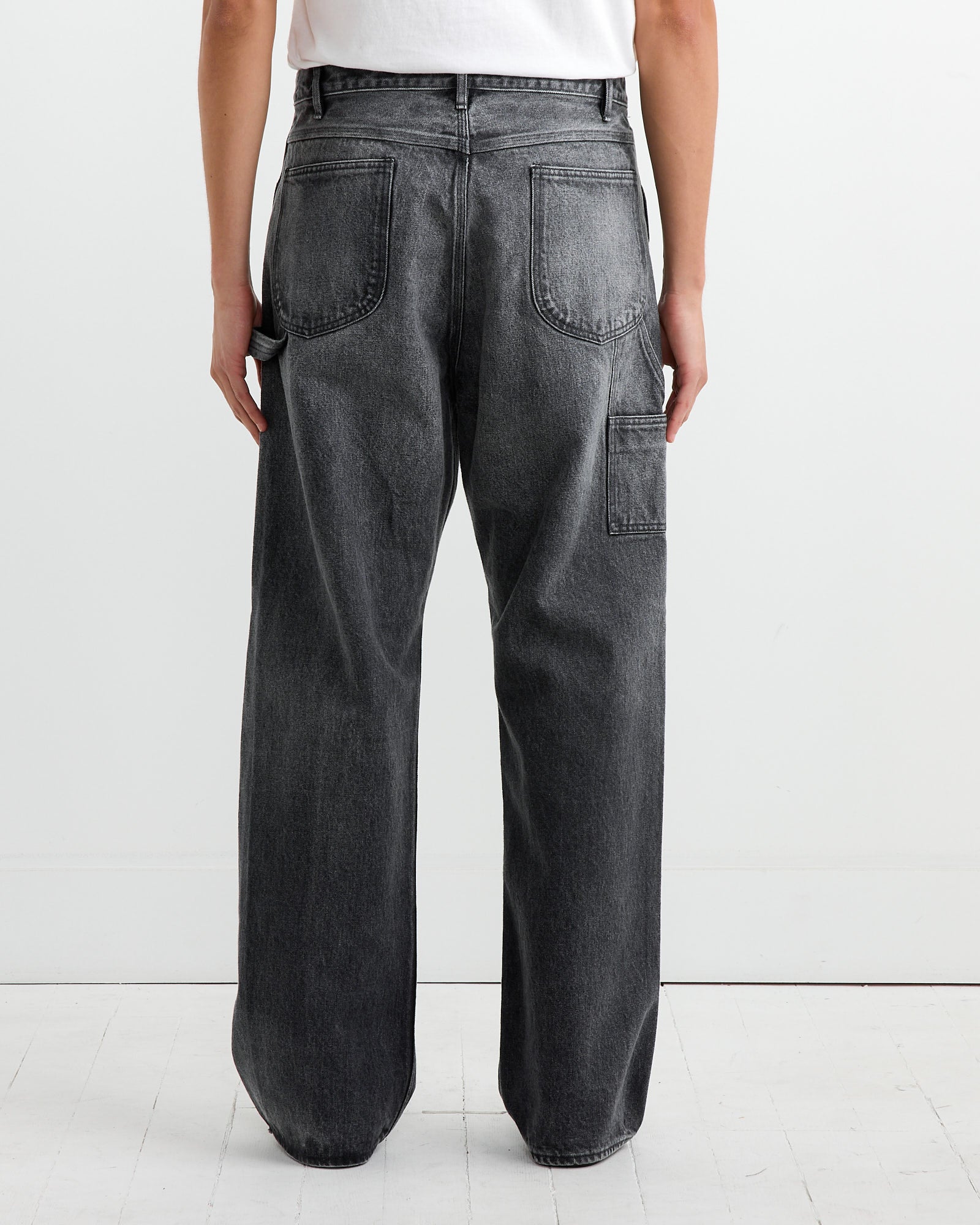 Selvedge Denim Painter Pant in Faded Black - Image 4