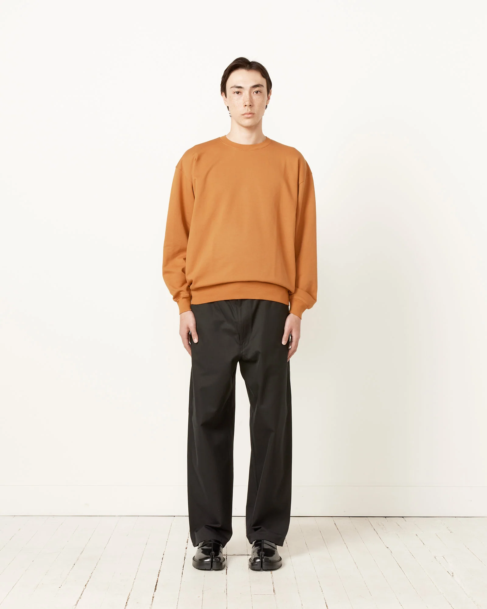 Silk Chambray Belted Pant in Black - Image 2