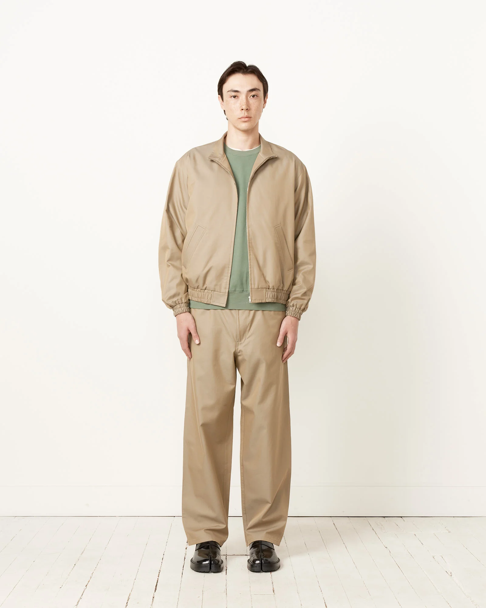 Silk Chambray Blouson in Grey - Image 2
