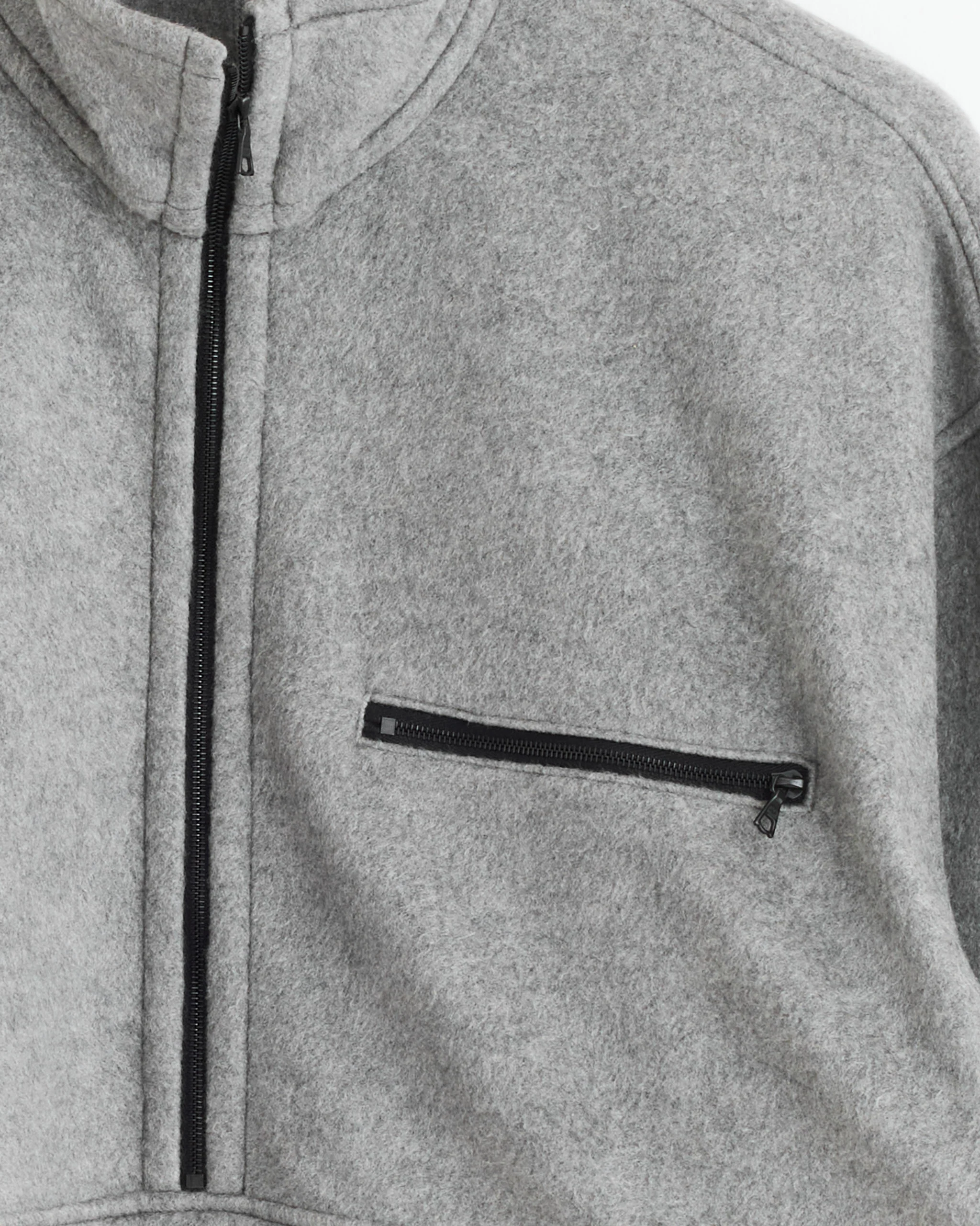 Silk Comfort Half Zip Pullover in Top Grey - Image 2