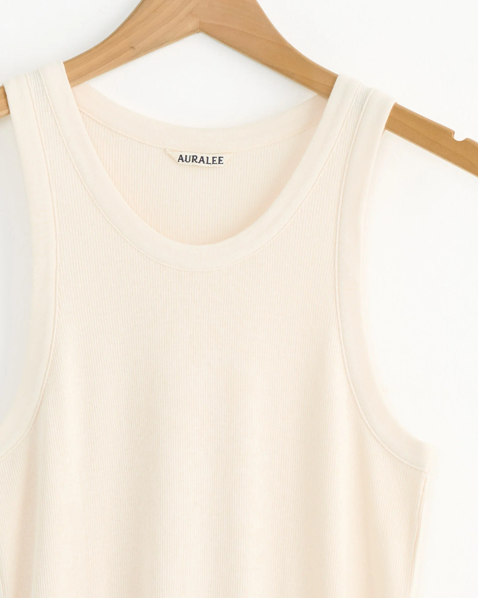 Soft Rib Tank Top in Ivory - Image 2
