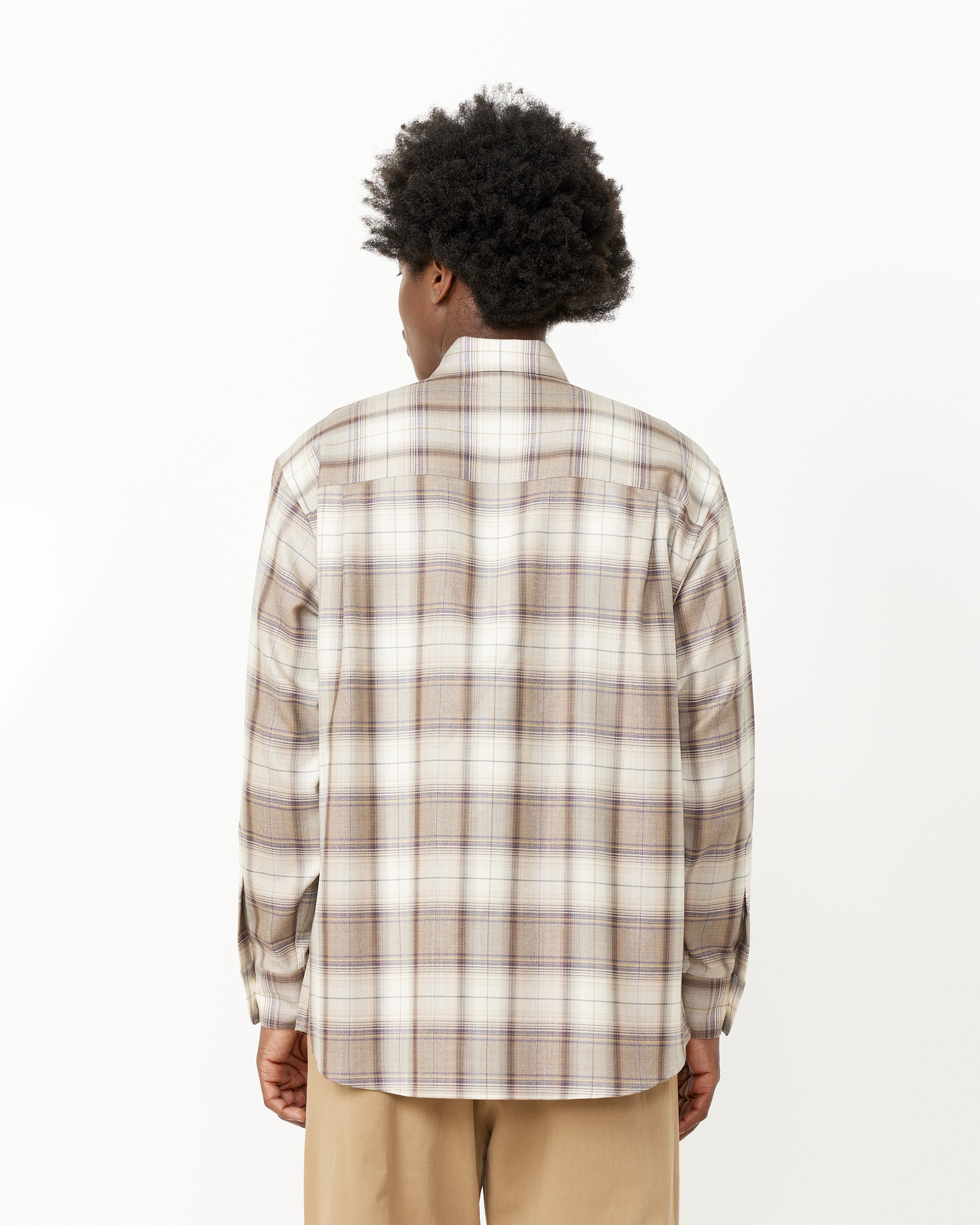 Super Light Wool Check Shirt - Image 4