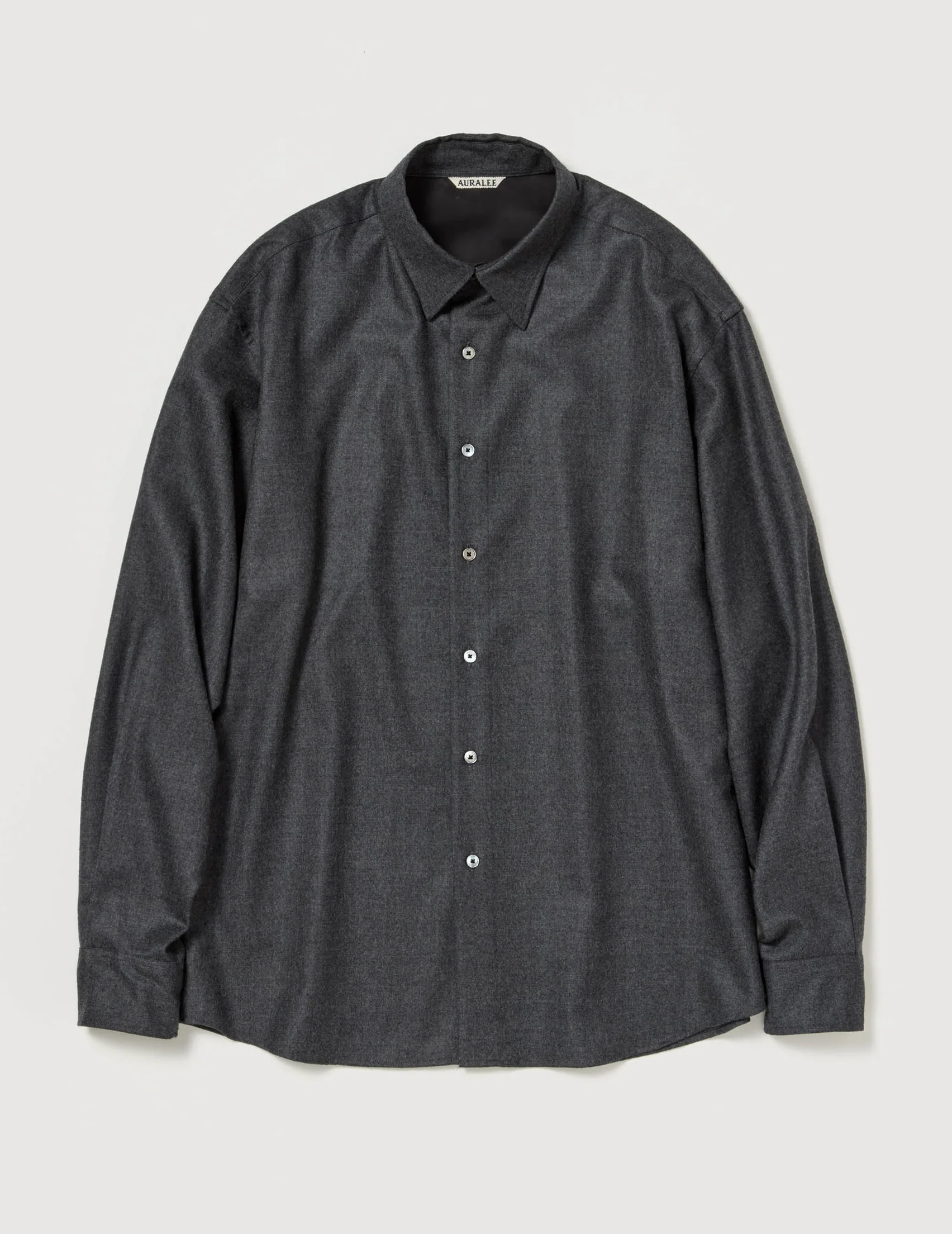Super Light Wool Shirt in Top Charcoal