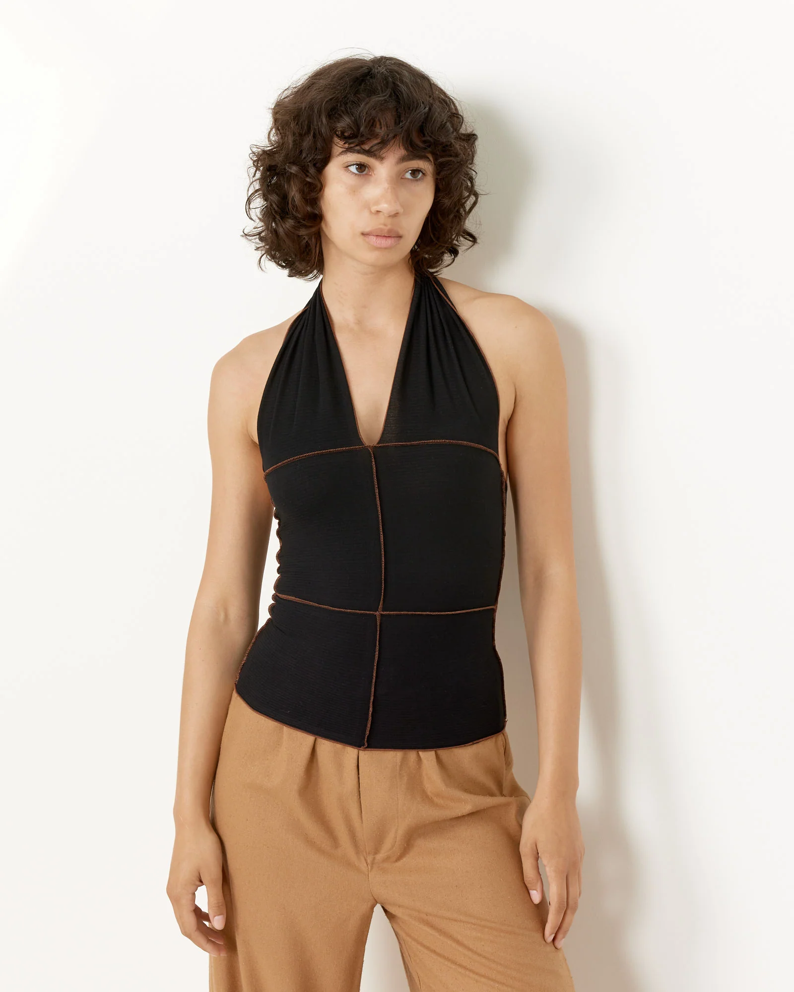 Cinder Halter Top in Black - Image 3