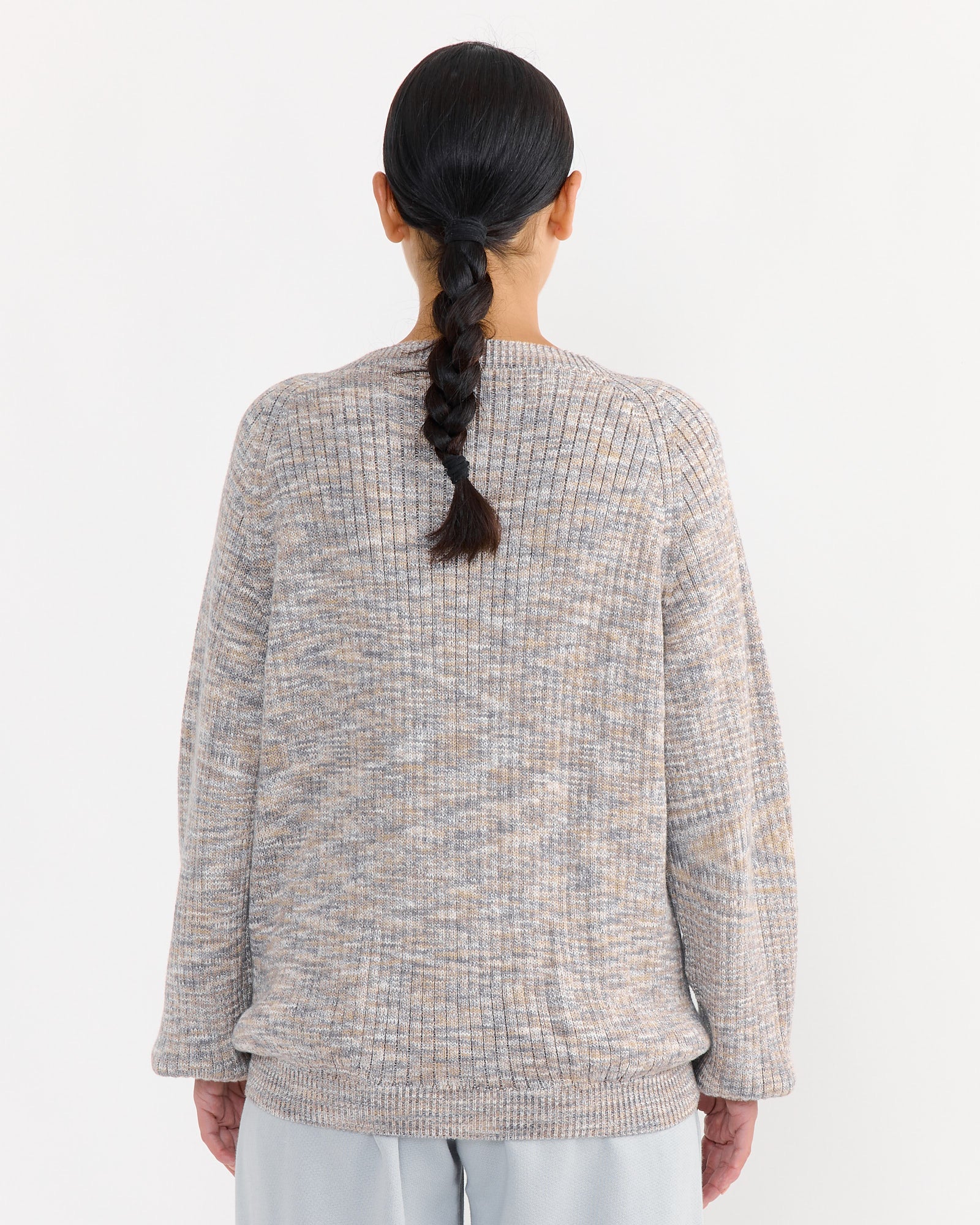 Soar Cardigan in Grey Melange - Image 3