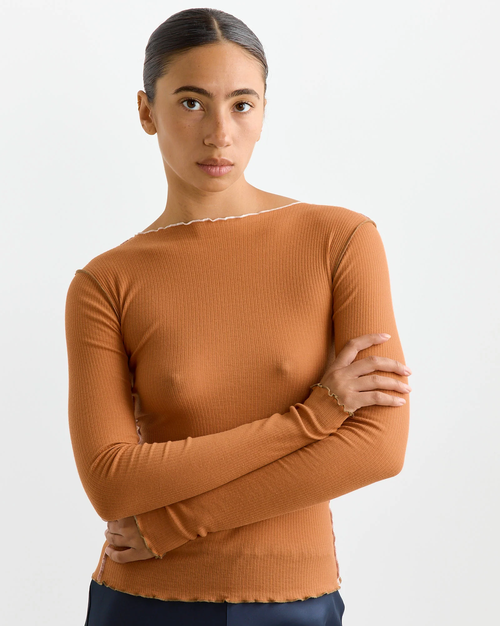 Vein Top in Dre Orange - Image 3