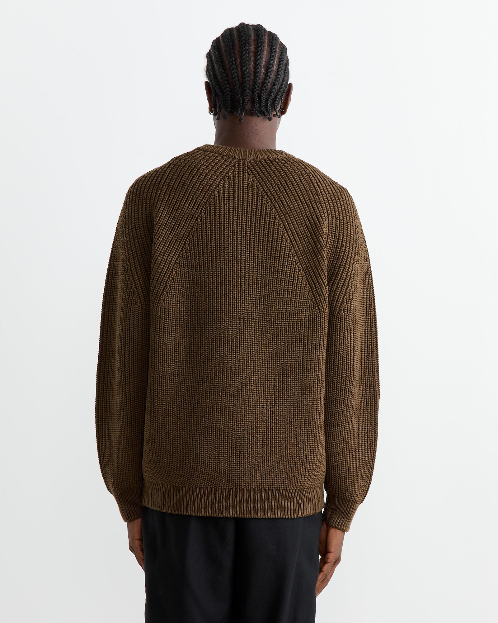 Signature Crew Neck in Olive - Image 4
