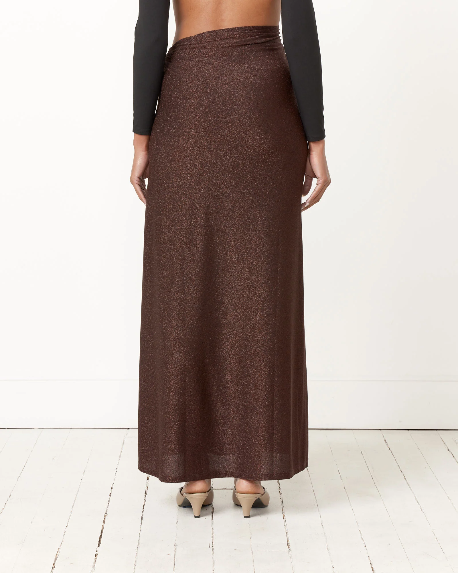 Maia Midi Skirt in Espresso - Image 4