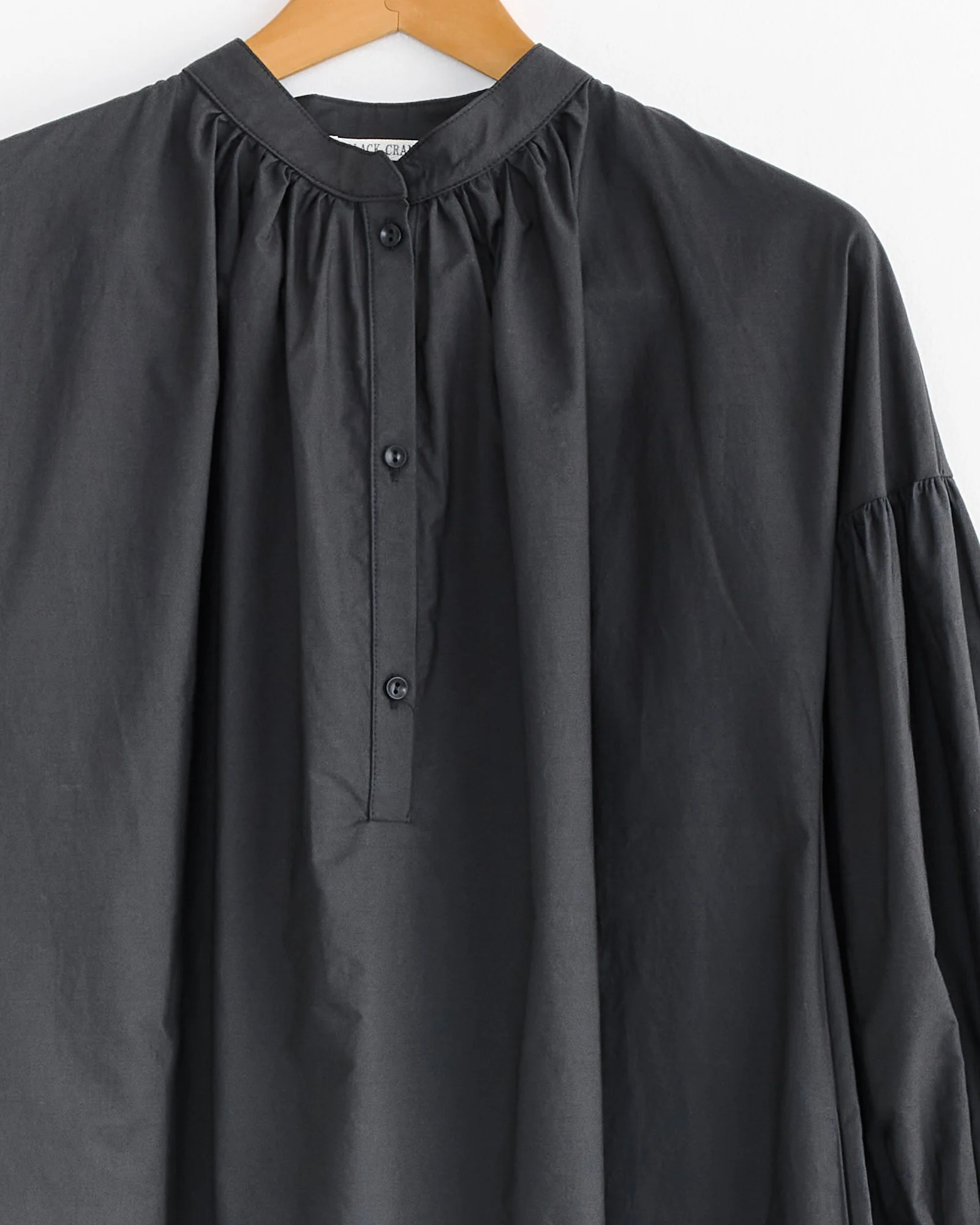 Balloon Sleeve Dress in Black - Image 2