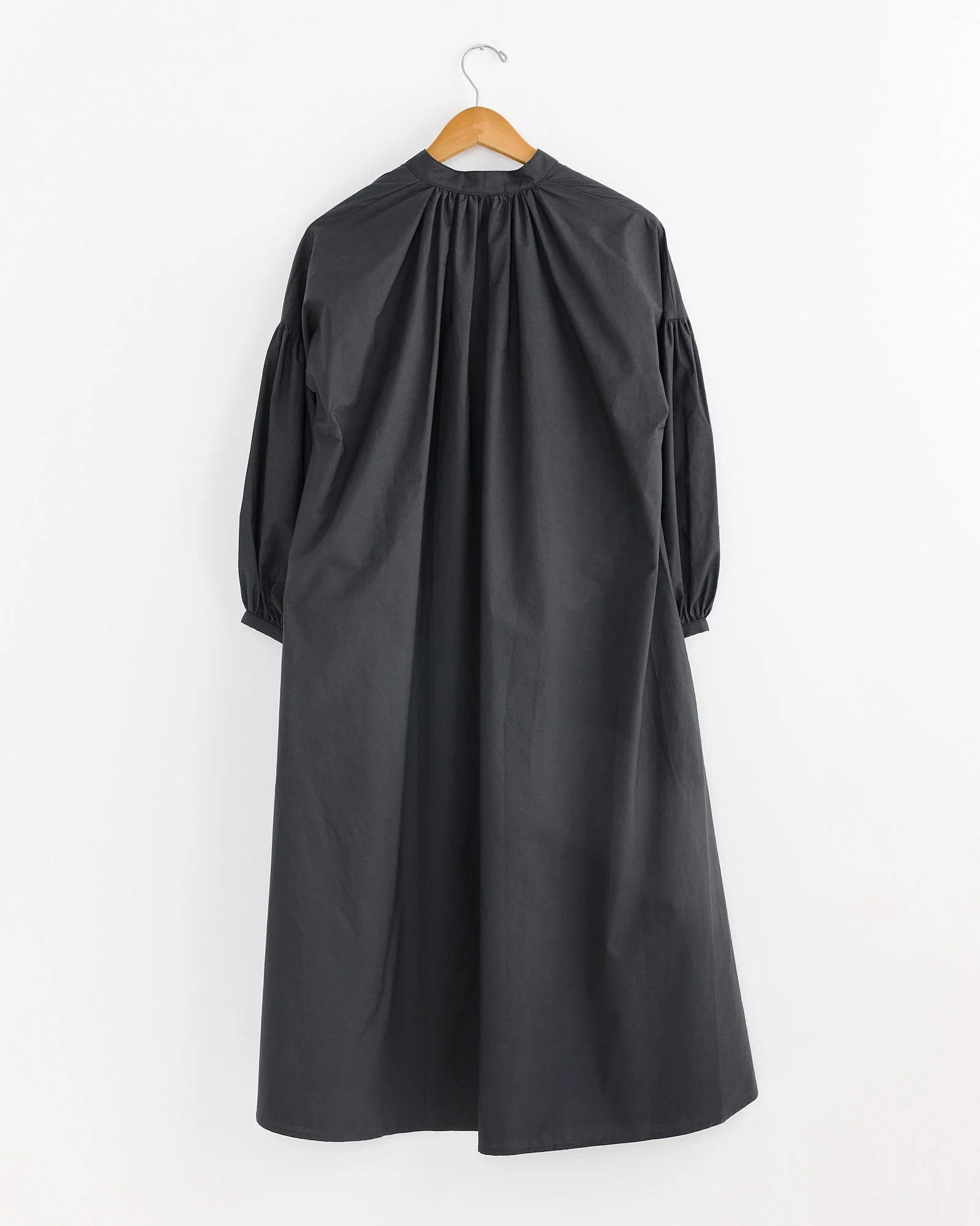 Balloon Sleeve Dress in Black - Image 3